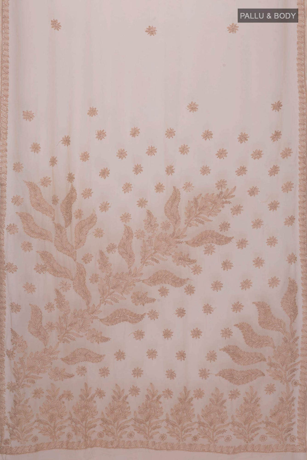 Dark Beige Georgette Saree