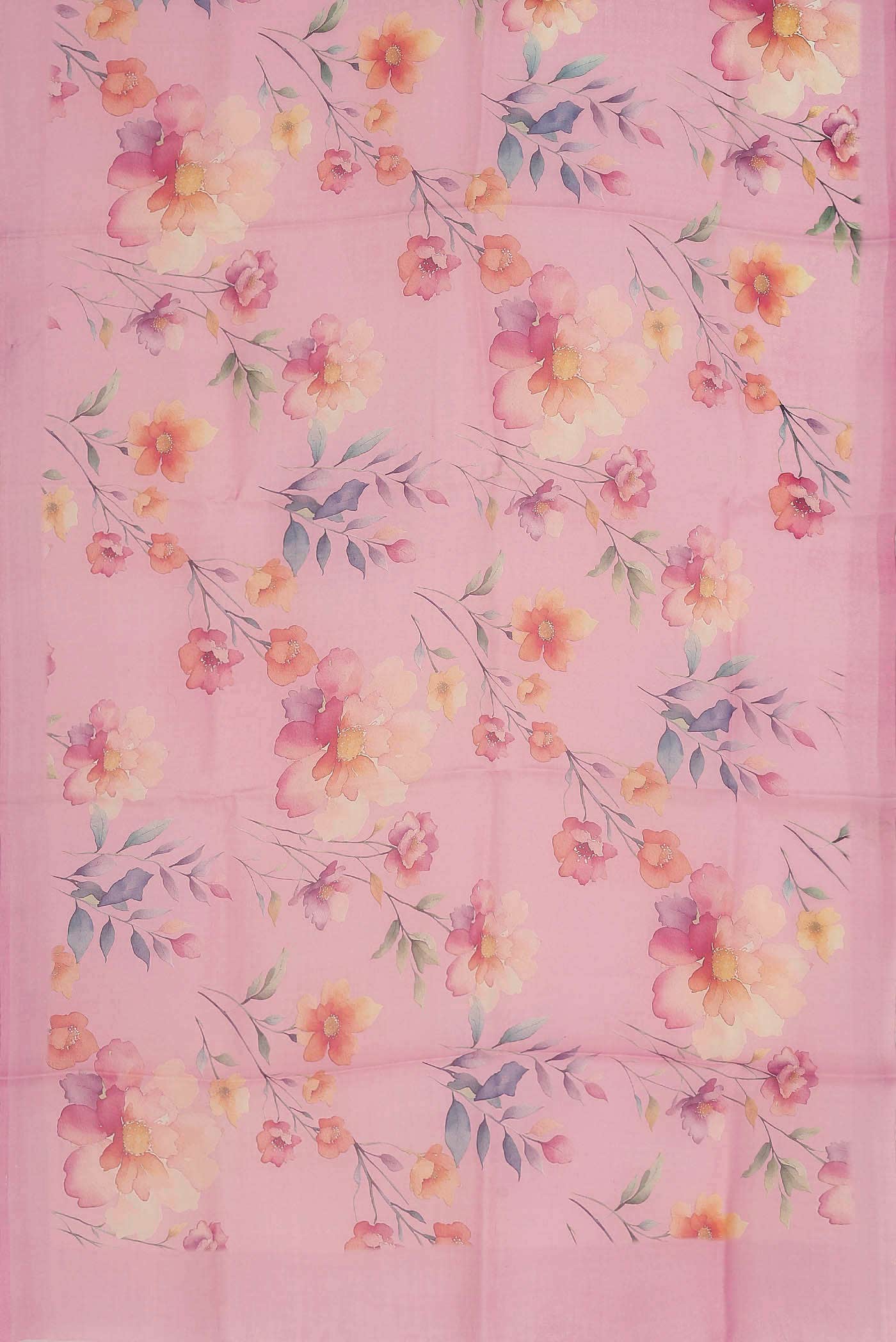 Rose pink Organza Silk Saree