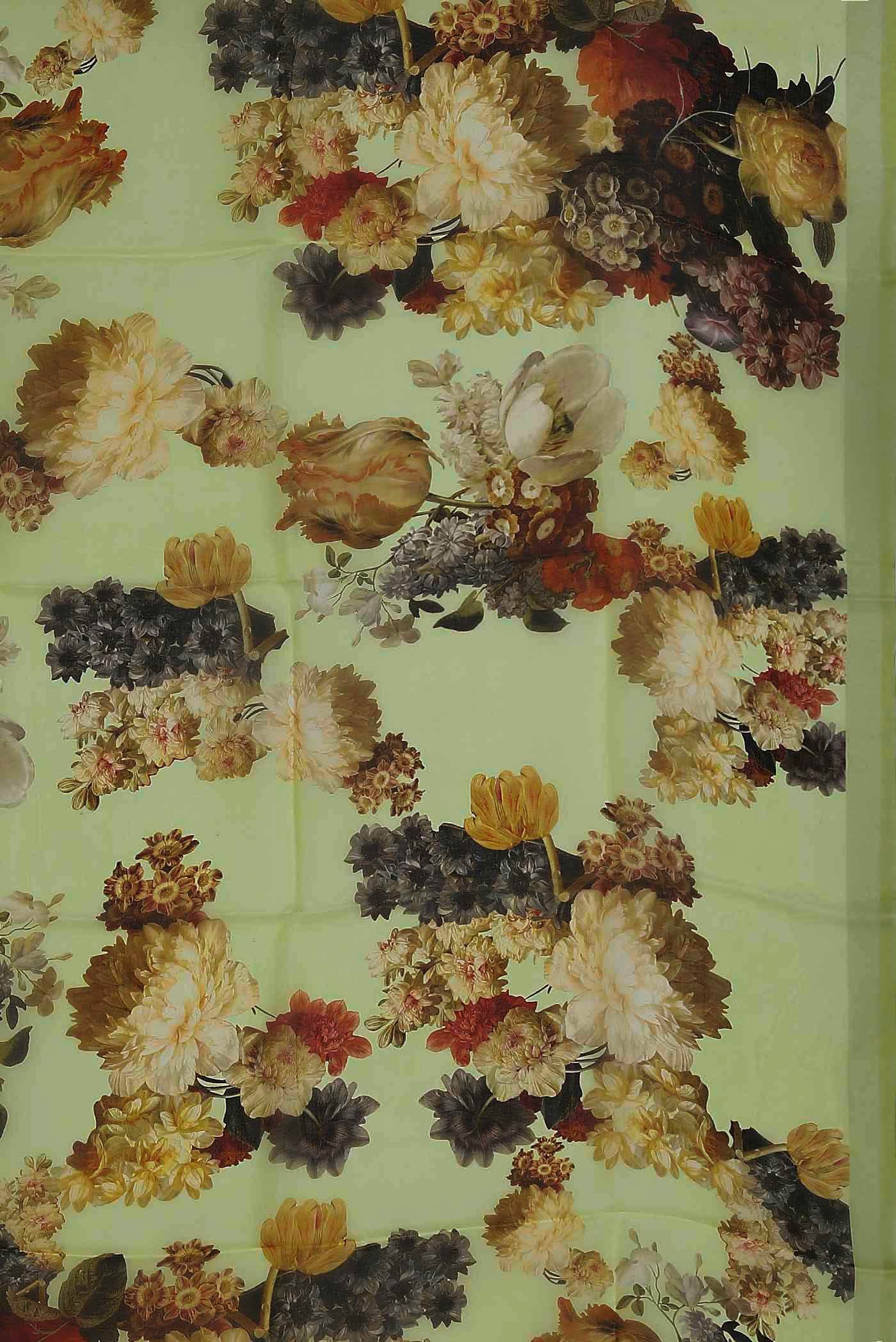 Green Organza Silk Saree