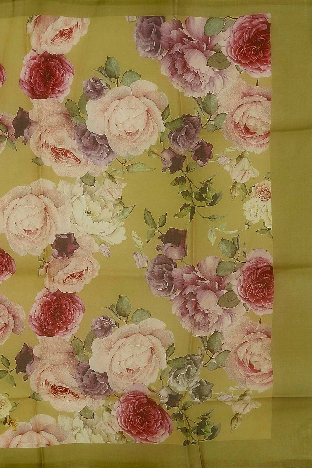 Mustard Organza Silk Saree