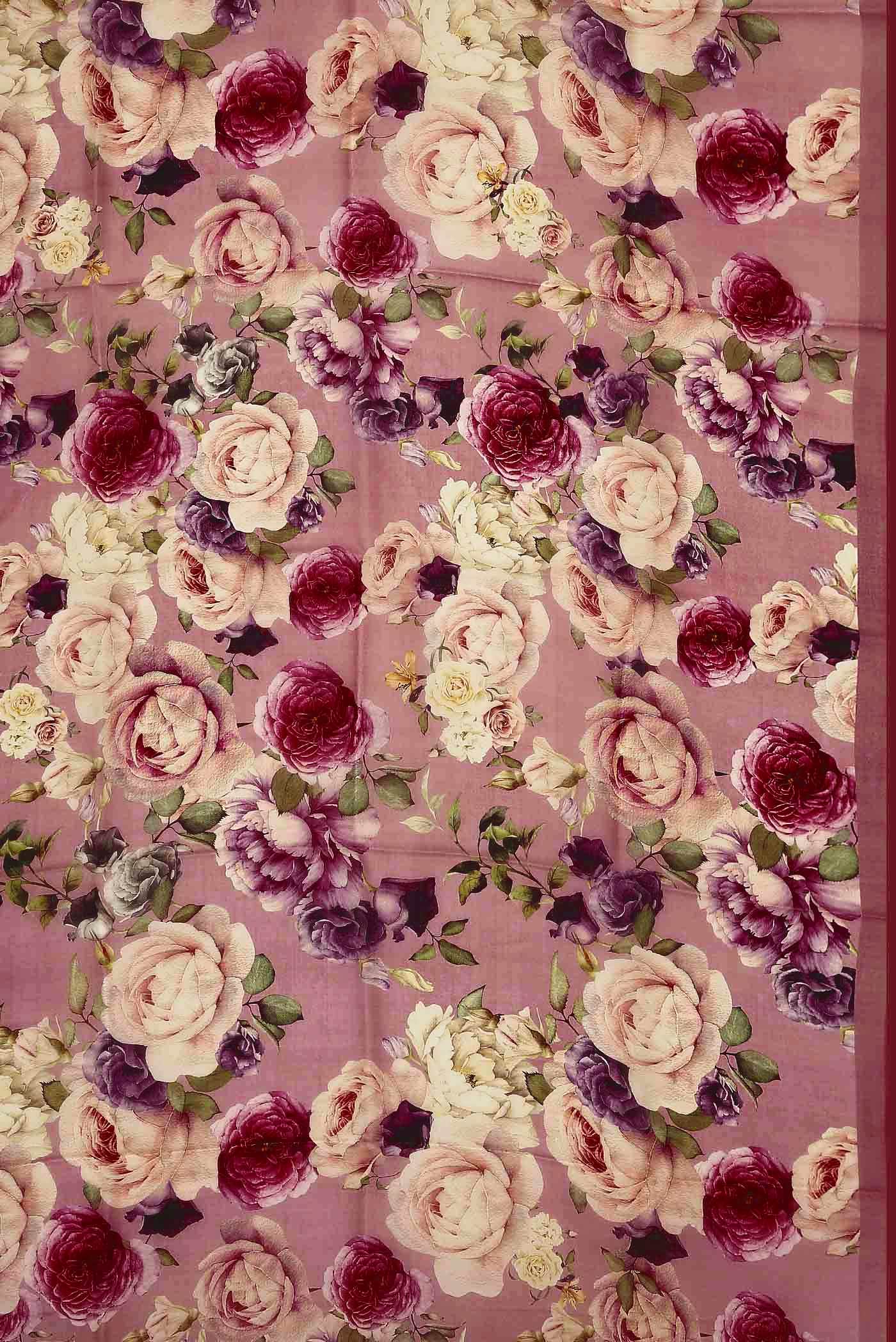 Mauve Organza Silk Saree