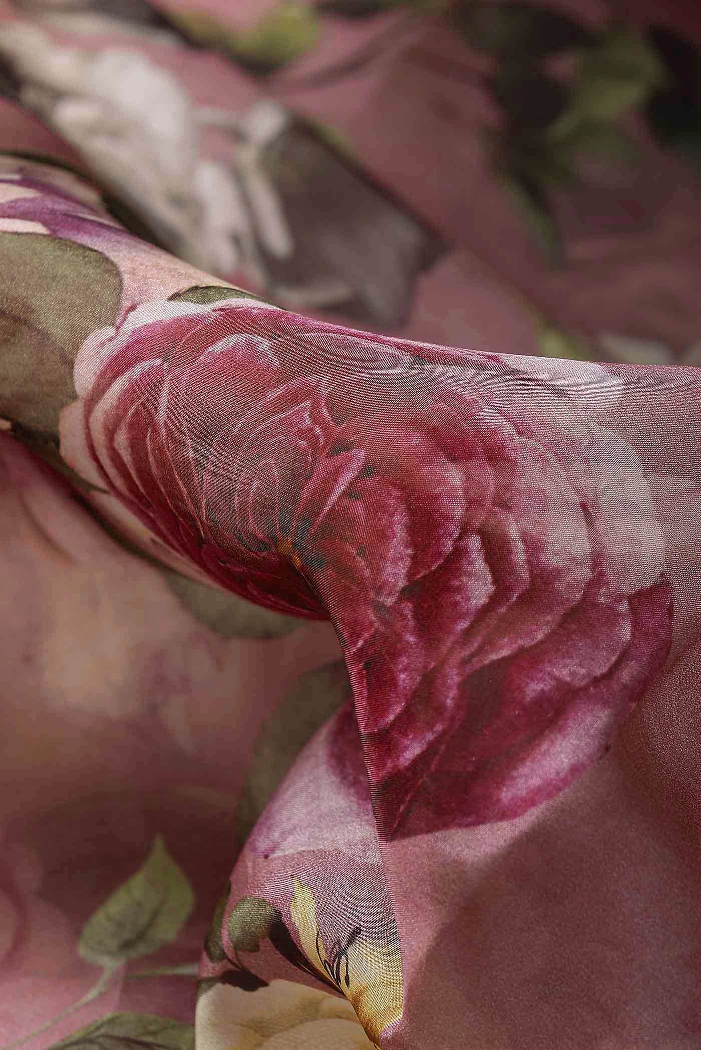 Mauve Organza Silk Saree