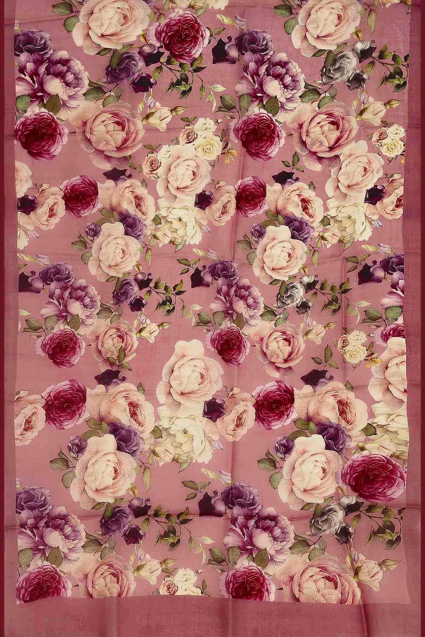 Mauve Organza Silk Saree
