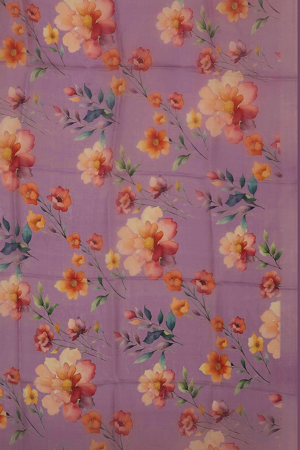 Lavender Organza Silk Saree