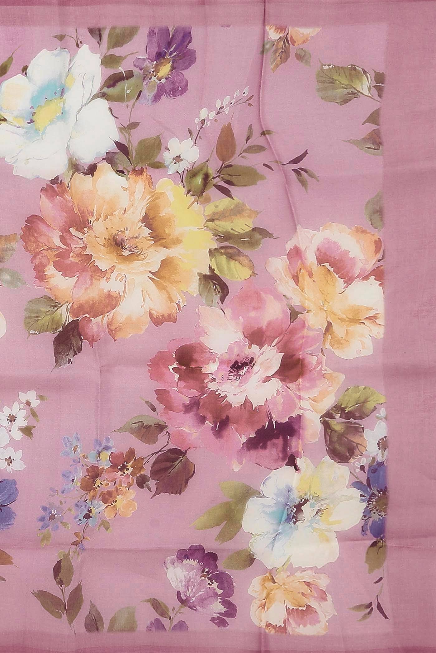 Lavender Organza Silk Saree