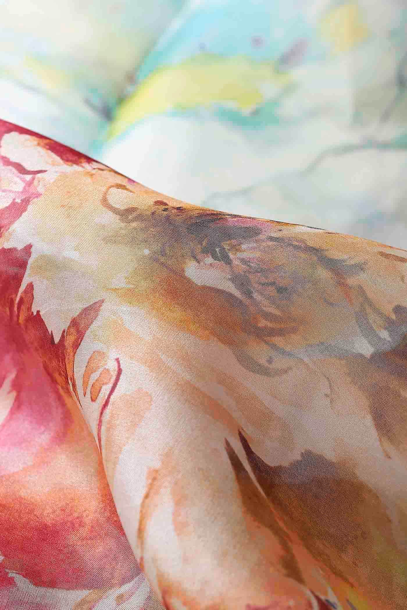 Grey Organza Silk Saree