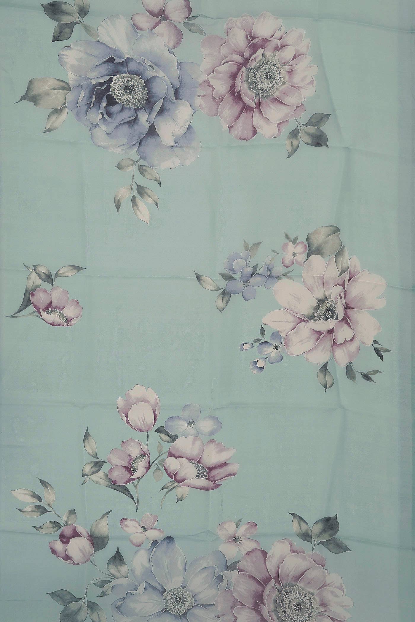 Light Blue Organza Silk Saree