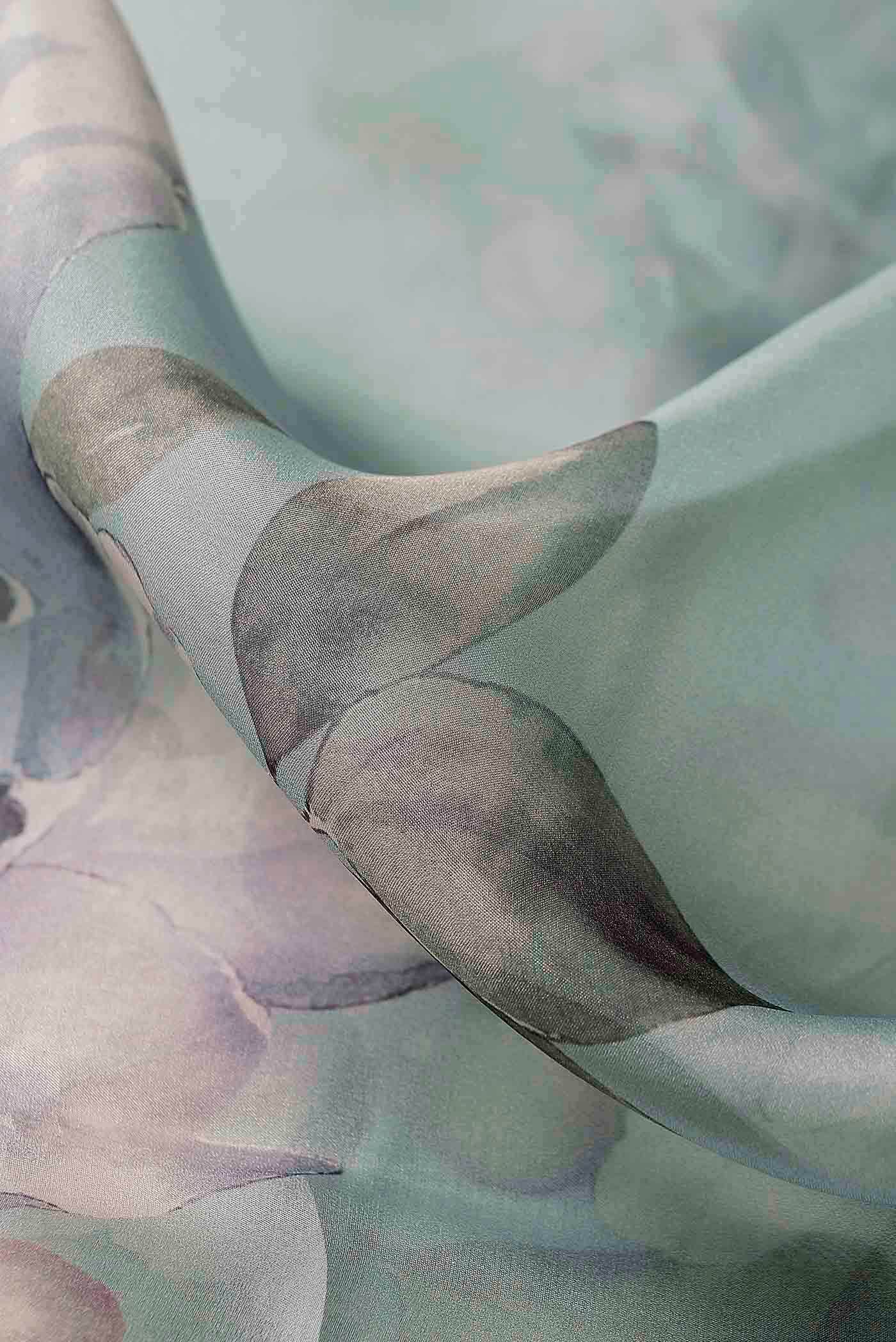 Light Blue Organza Silk Saree