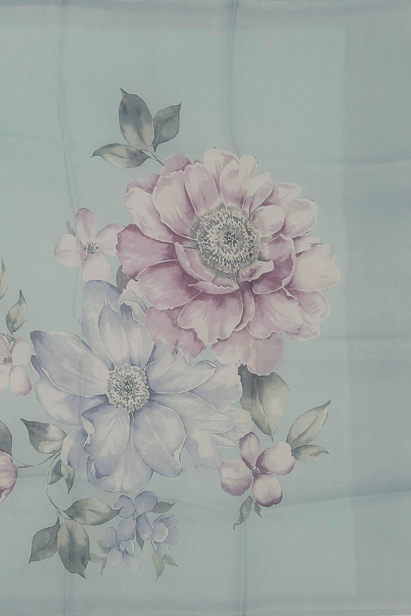 Light Blue Organza Silk Saree