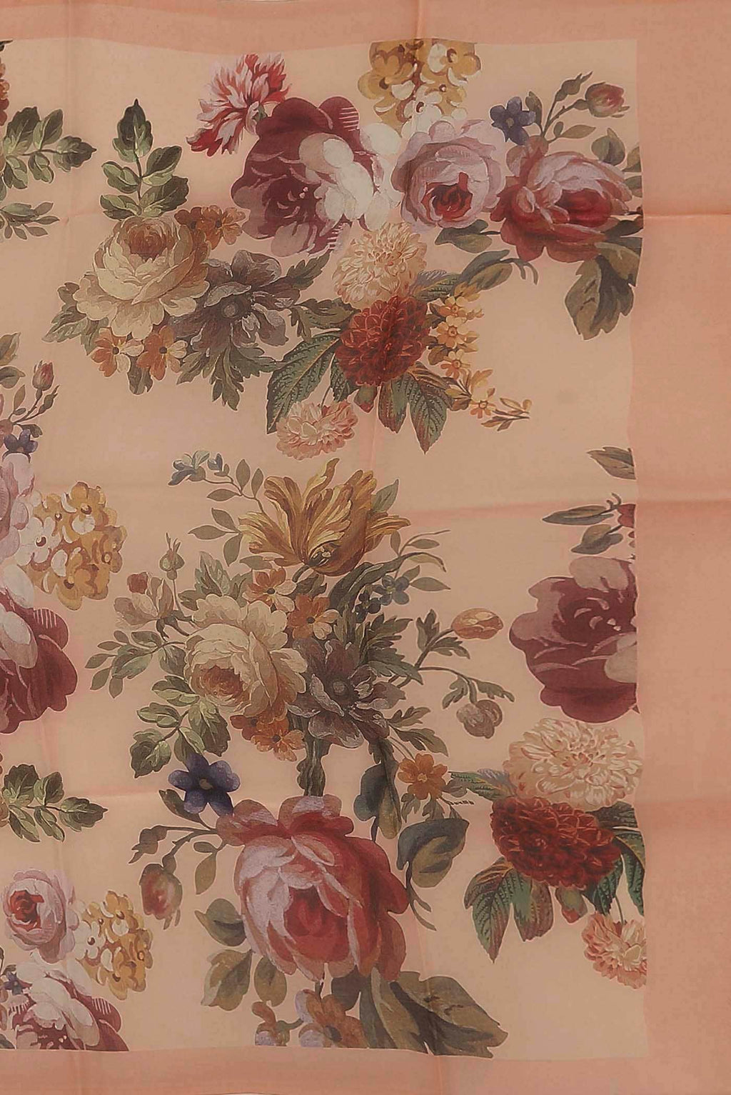 Peach Organza Silk Saree