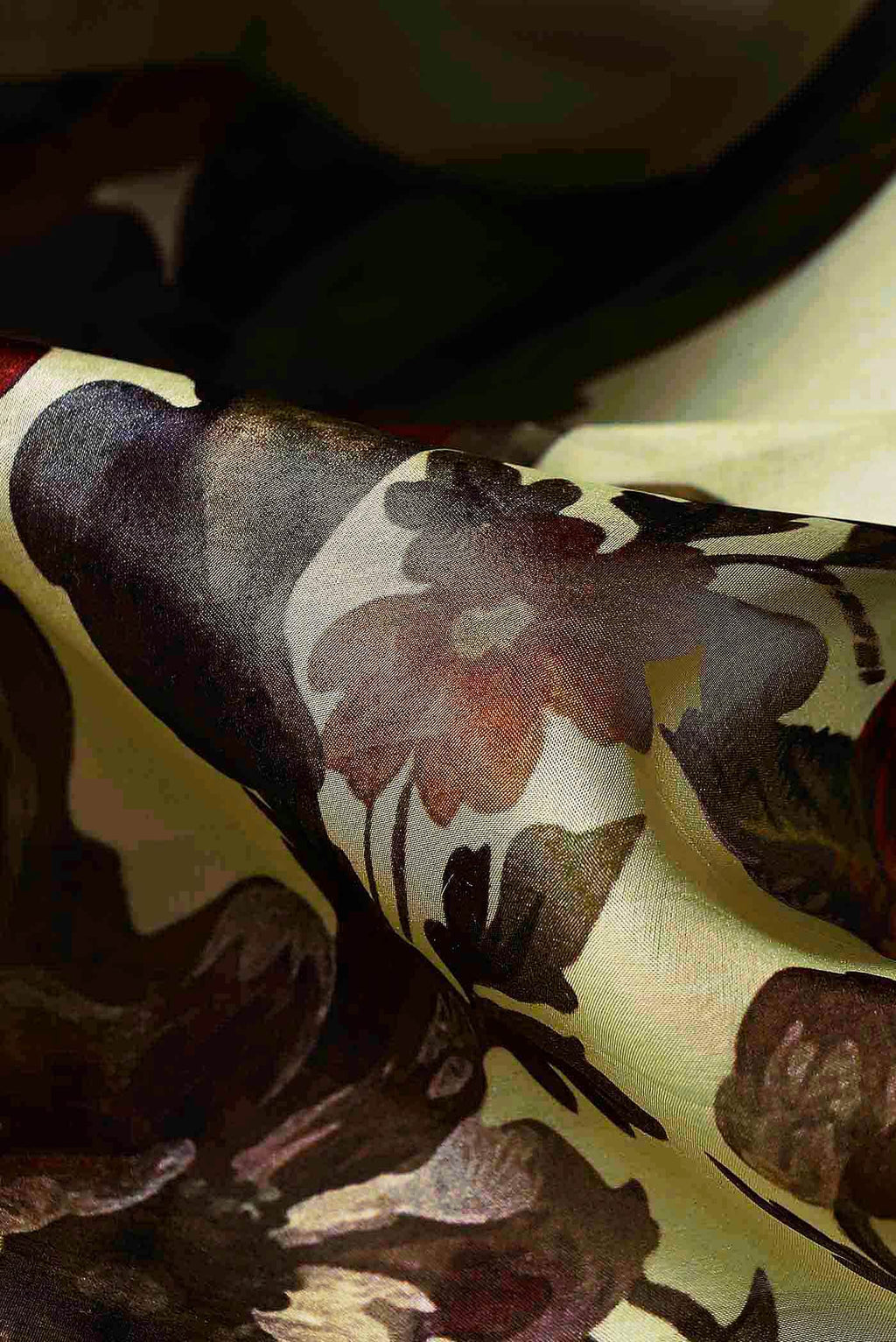 Lemon Yellow Organza Silk Saree