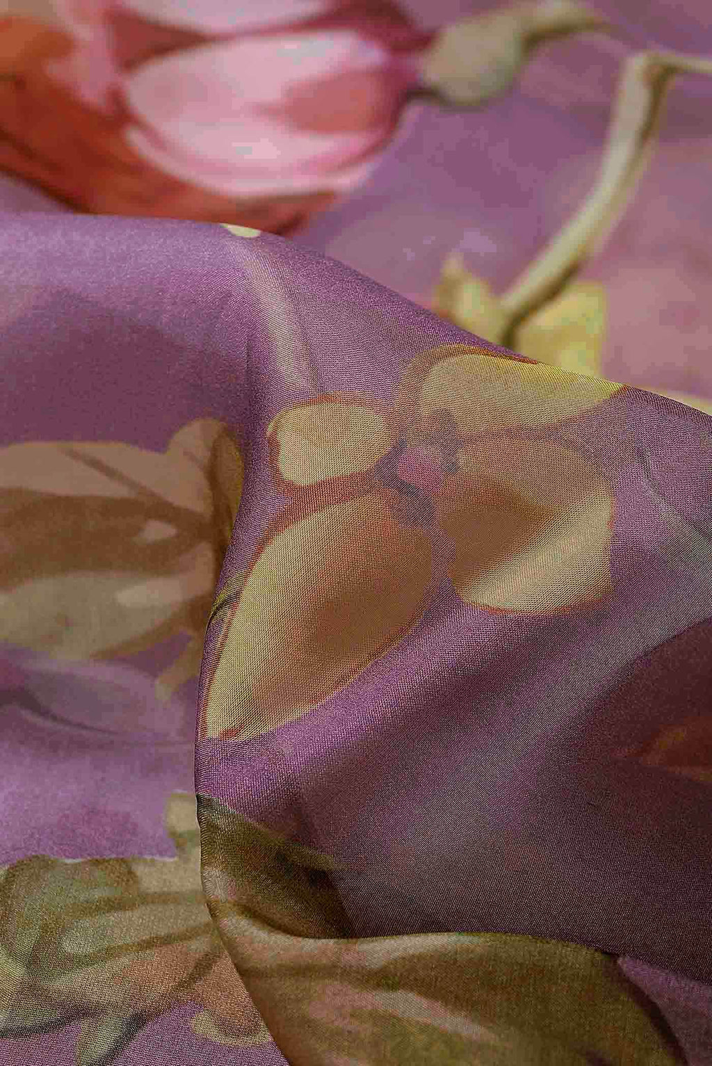 Lavender Organza Silk Saree