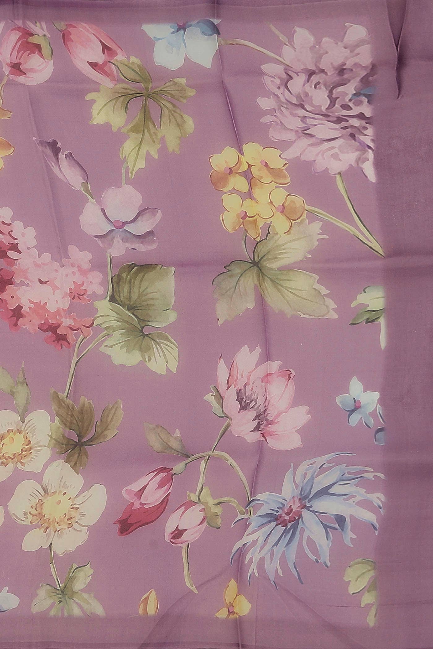 Lavender Organza Silk Saree