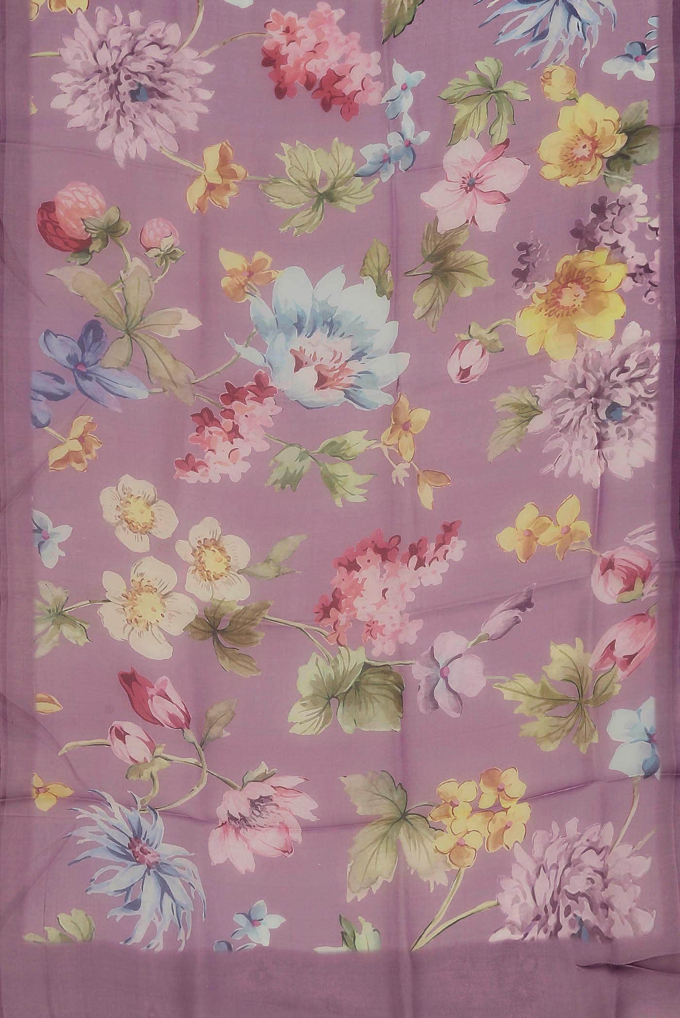 Lavender Organza Silk Saree
