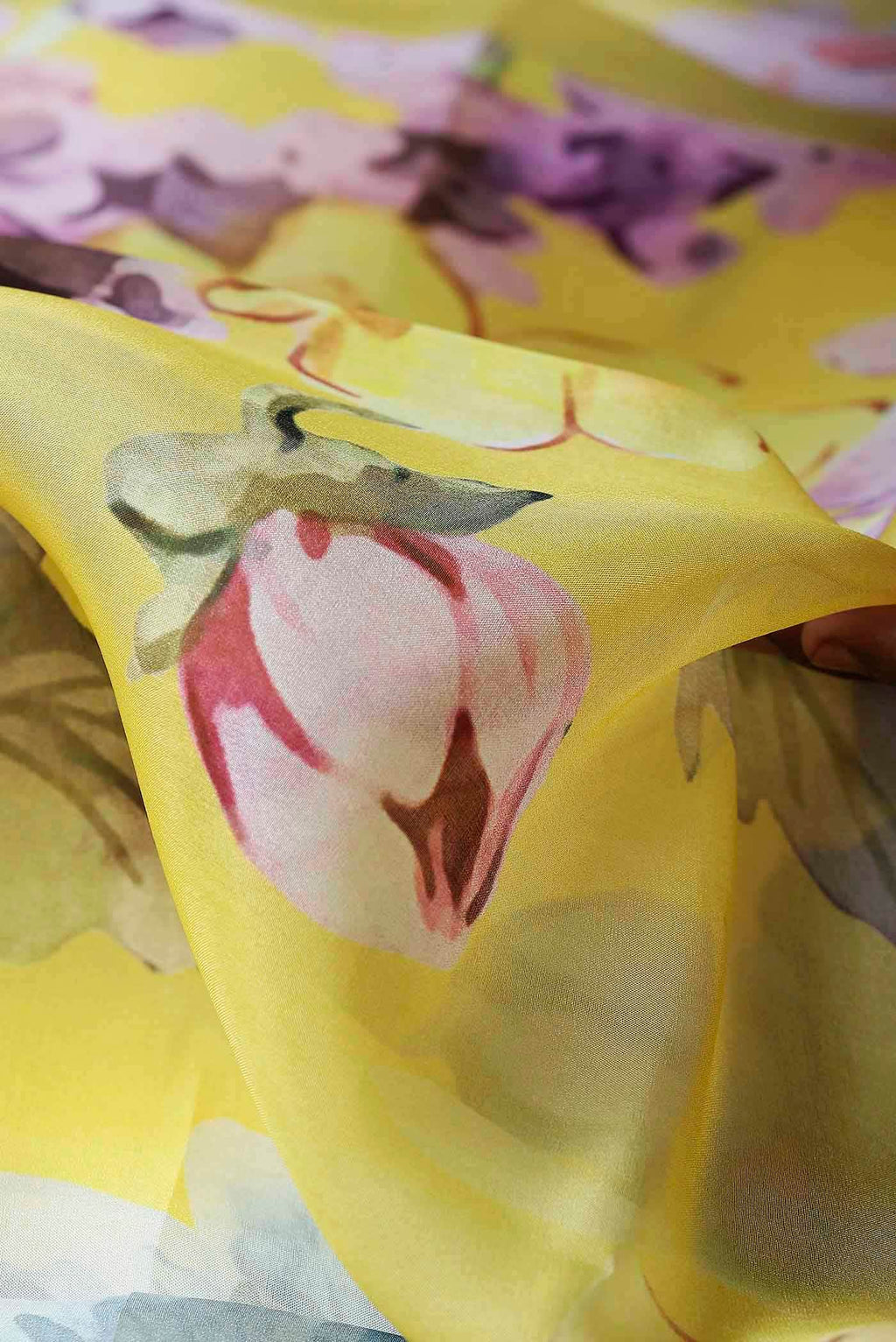 Yellow Organza Silk Saree