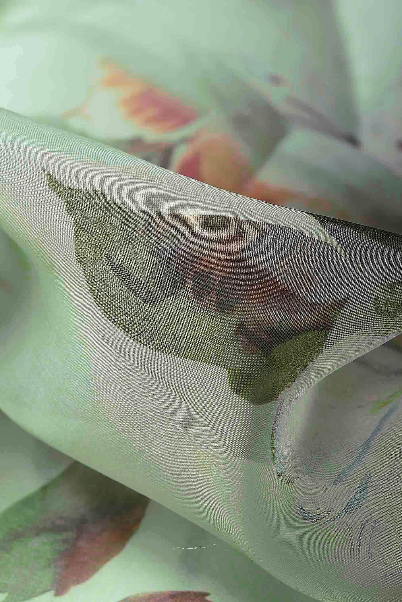 Green Organza Silk Saree