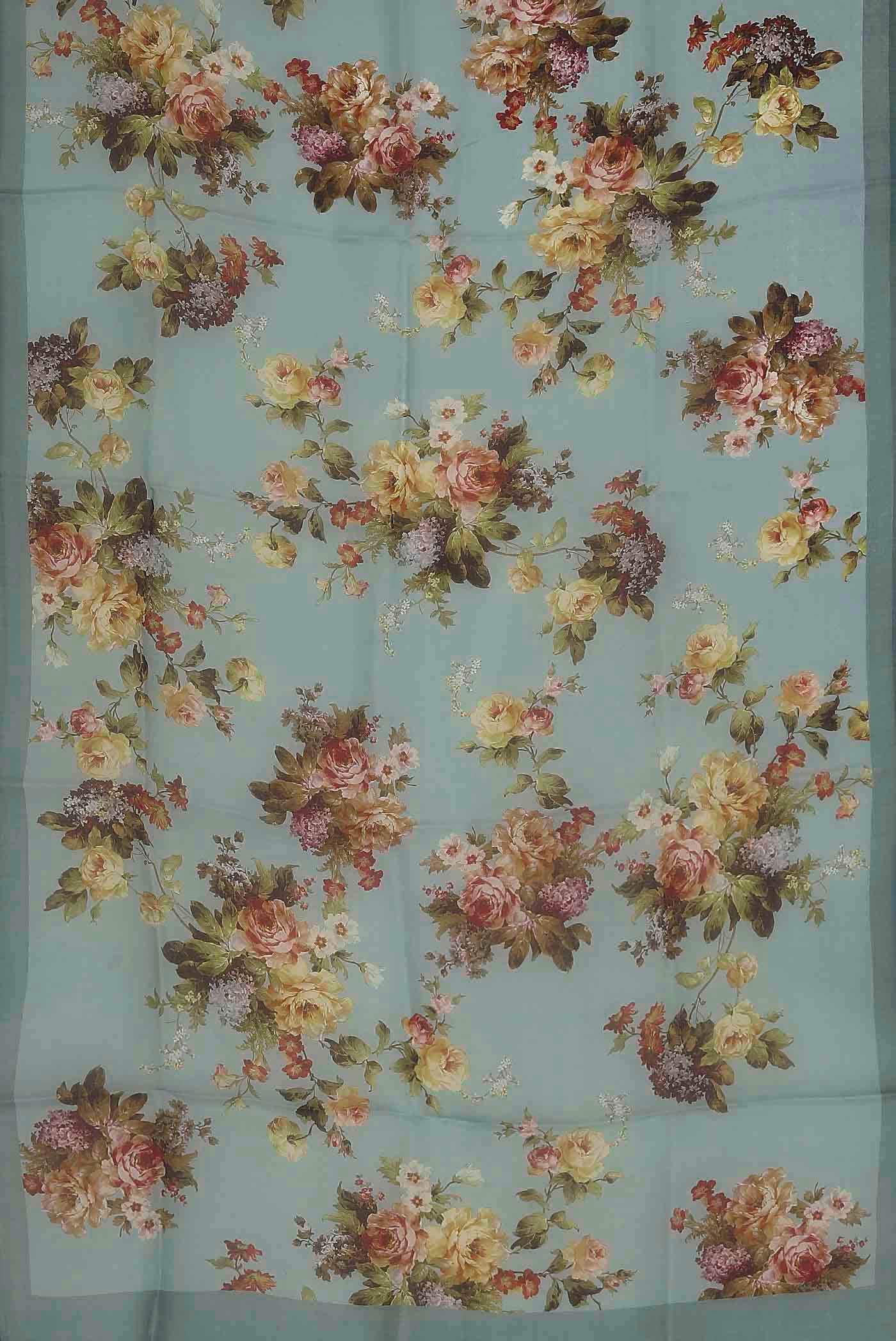 Light Blue Organza Silk Saree