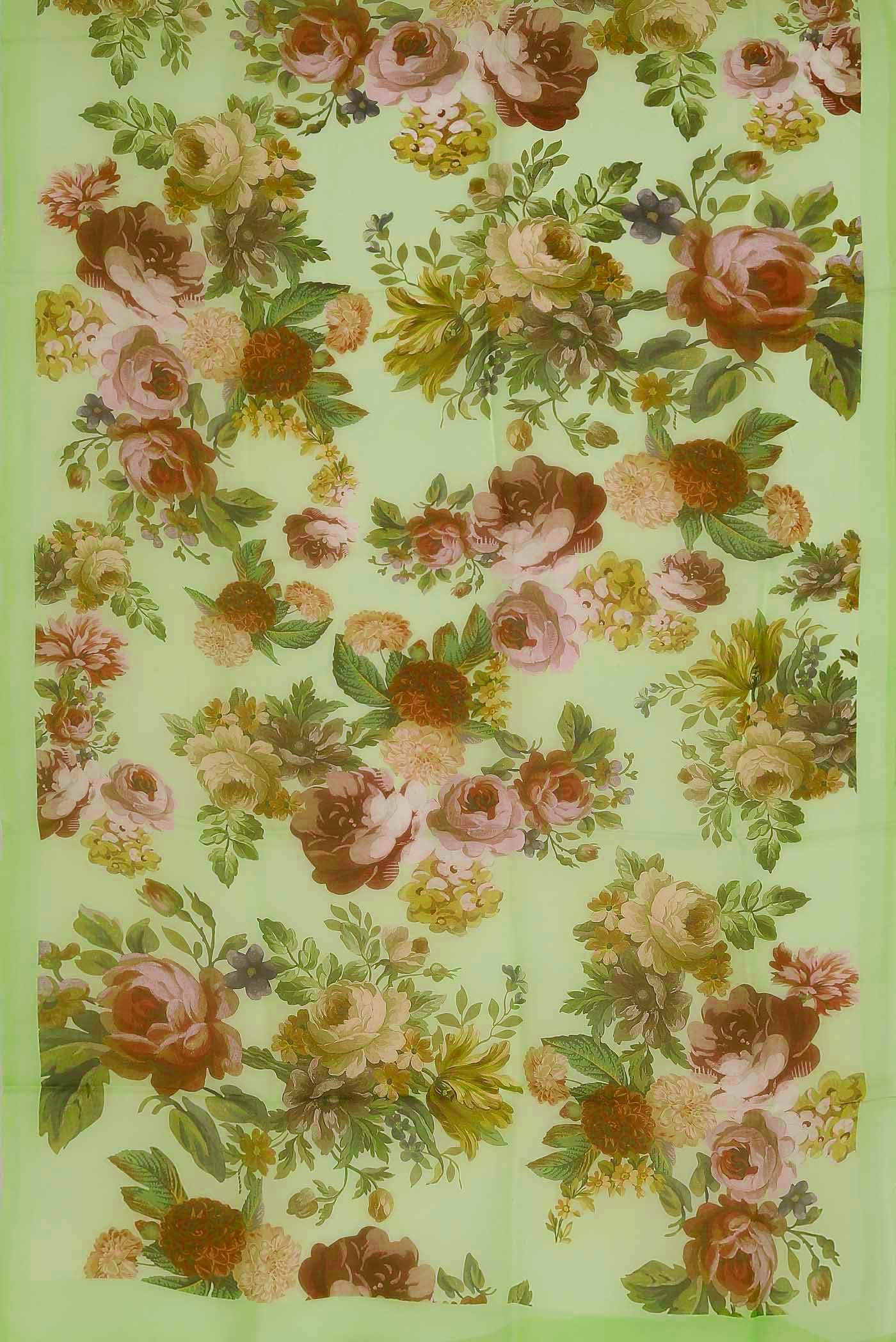 Green Organza Silk Saree