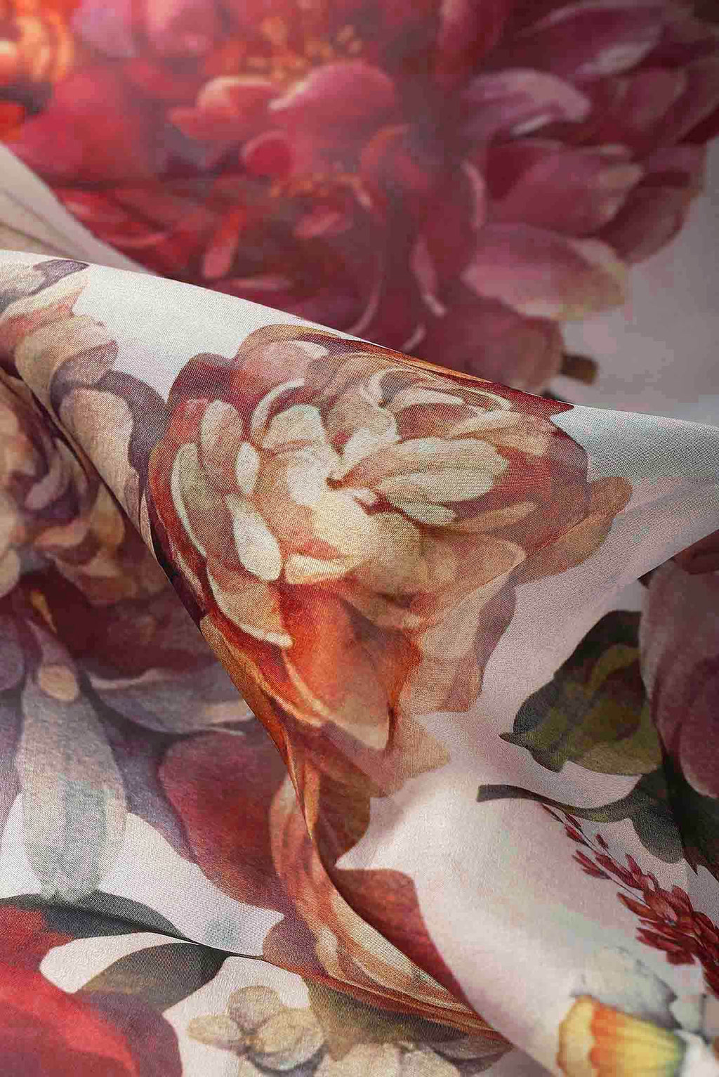 Rose Gold Organza Silk Saree