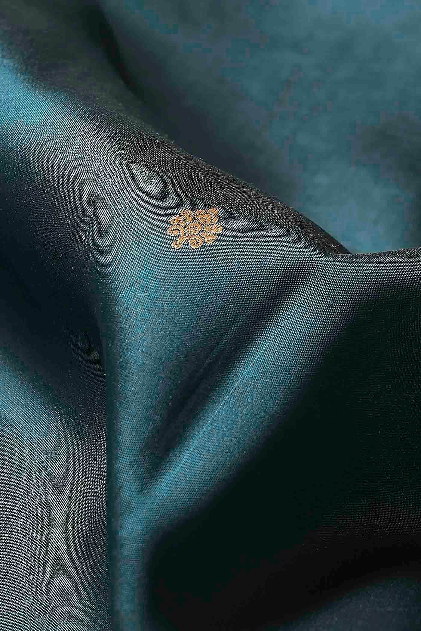 Blue Banarasi Katan Silk Saree