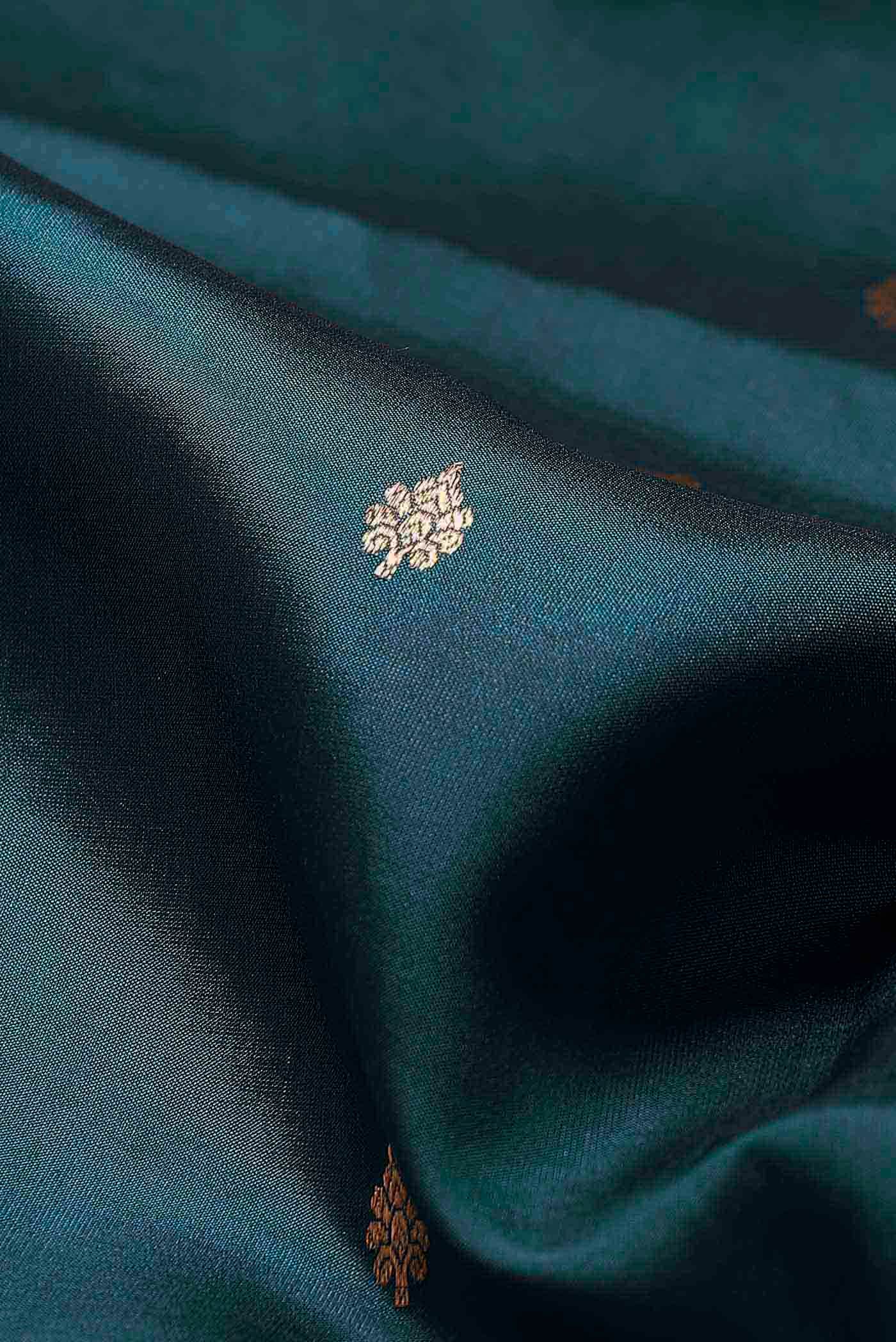Blue Banarasi Katan Silk Saree