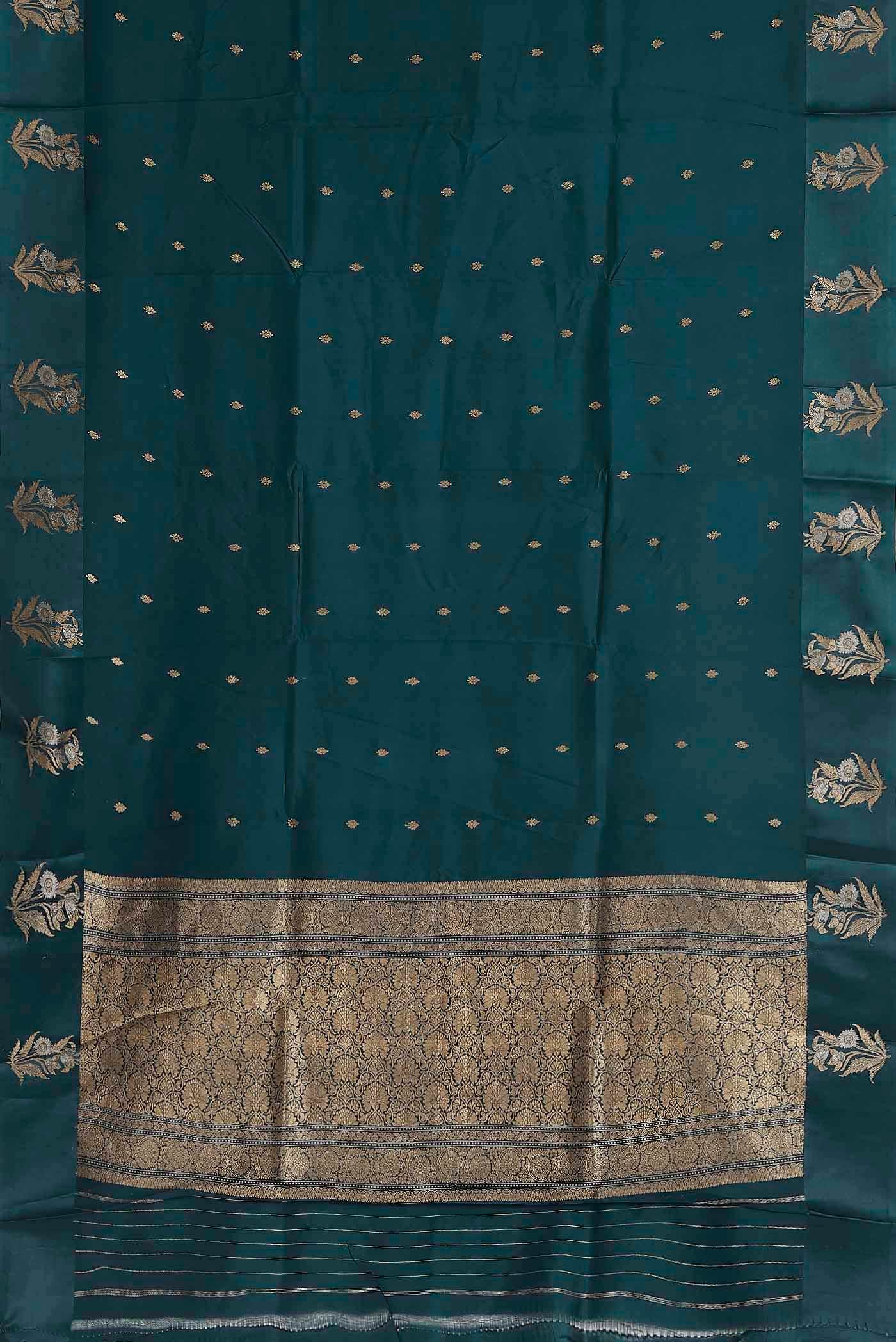 Blue Banarasi Katan Silk Saree