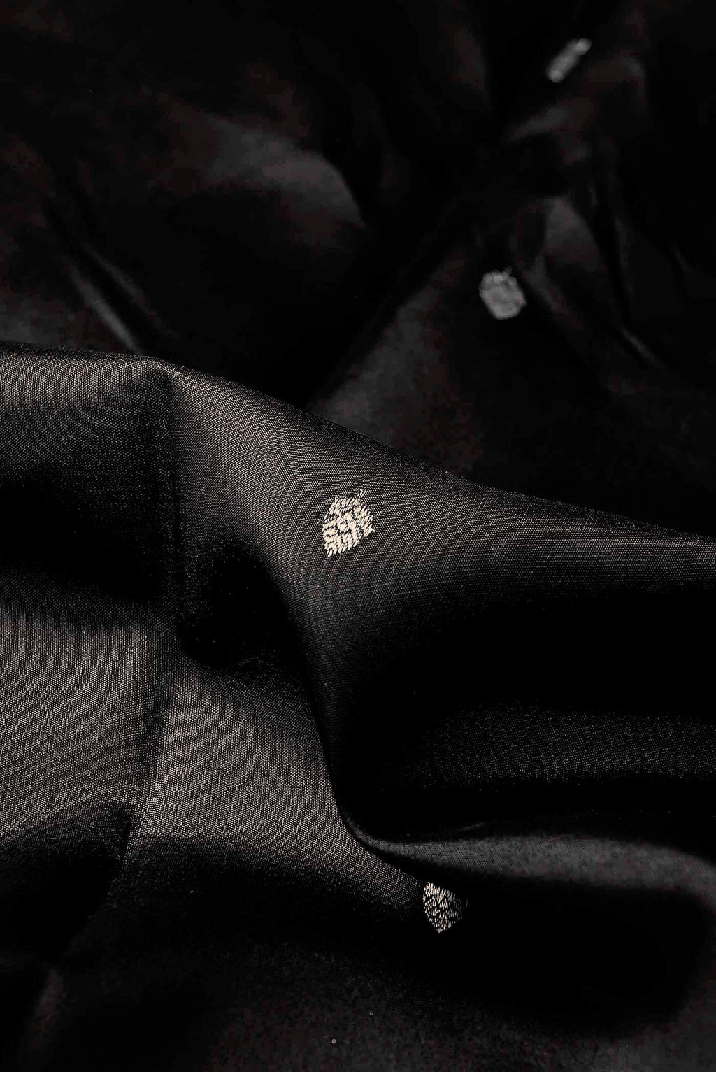 Black Banarasi Katan Silk Saree