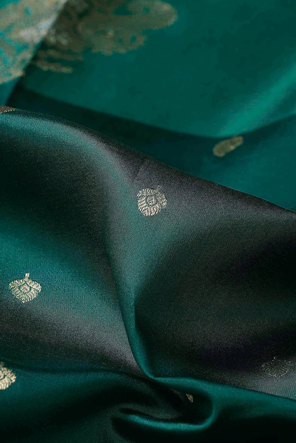 Green Banarasi Katan Silk Saree