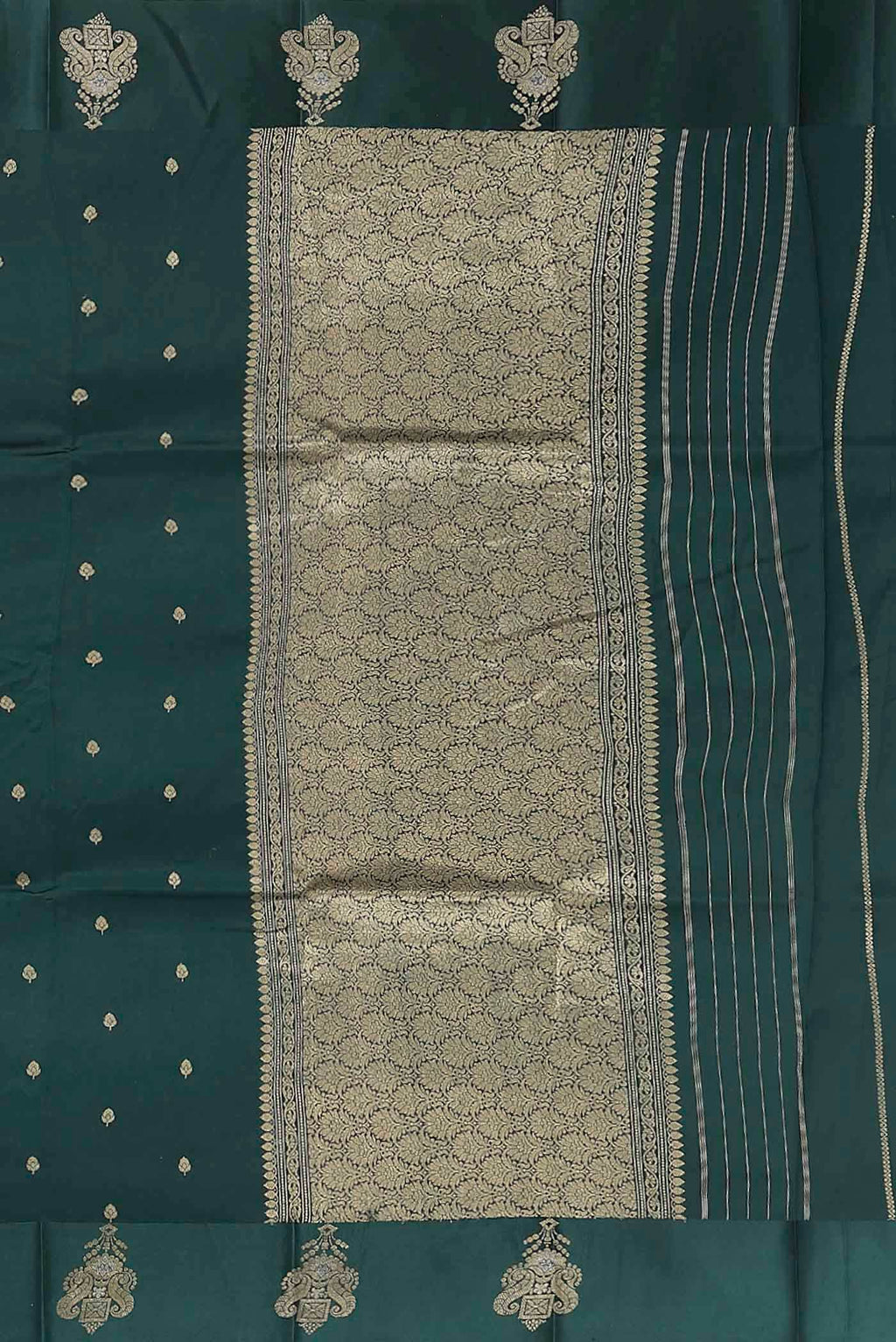 Green Banarasi Katan Silk Saree