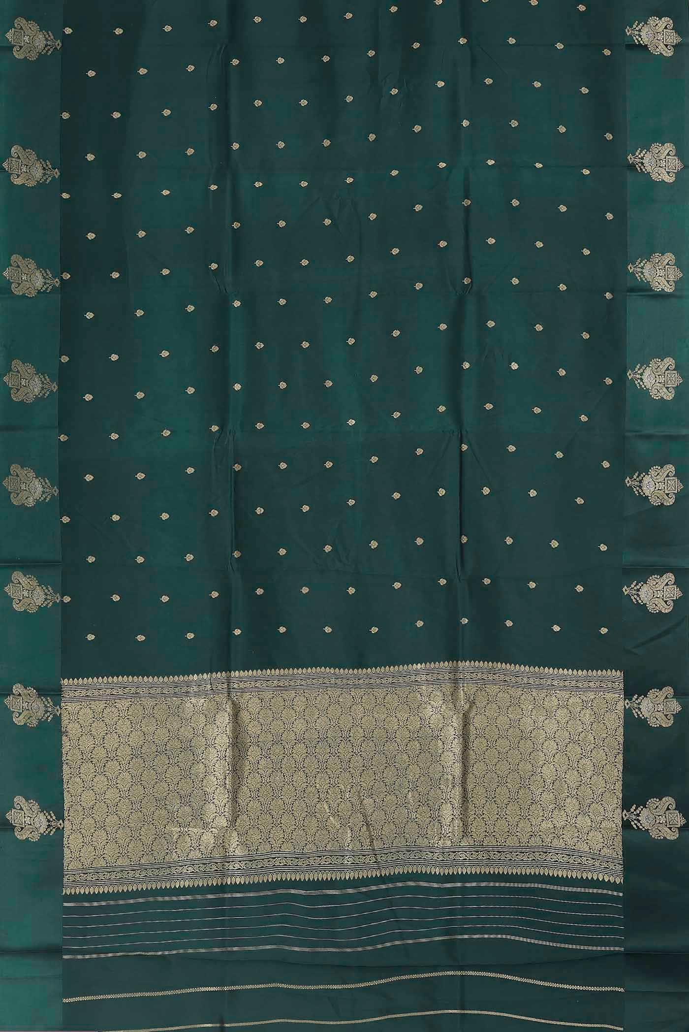 Green Banarasi Katan Silk Saree
