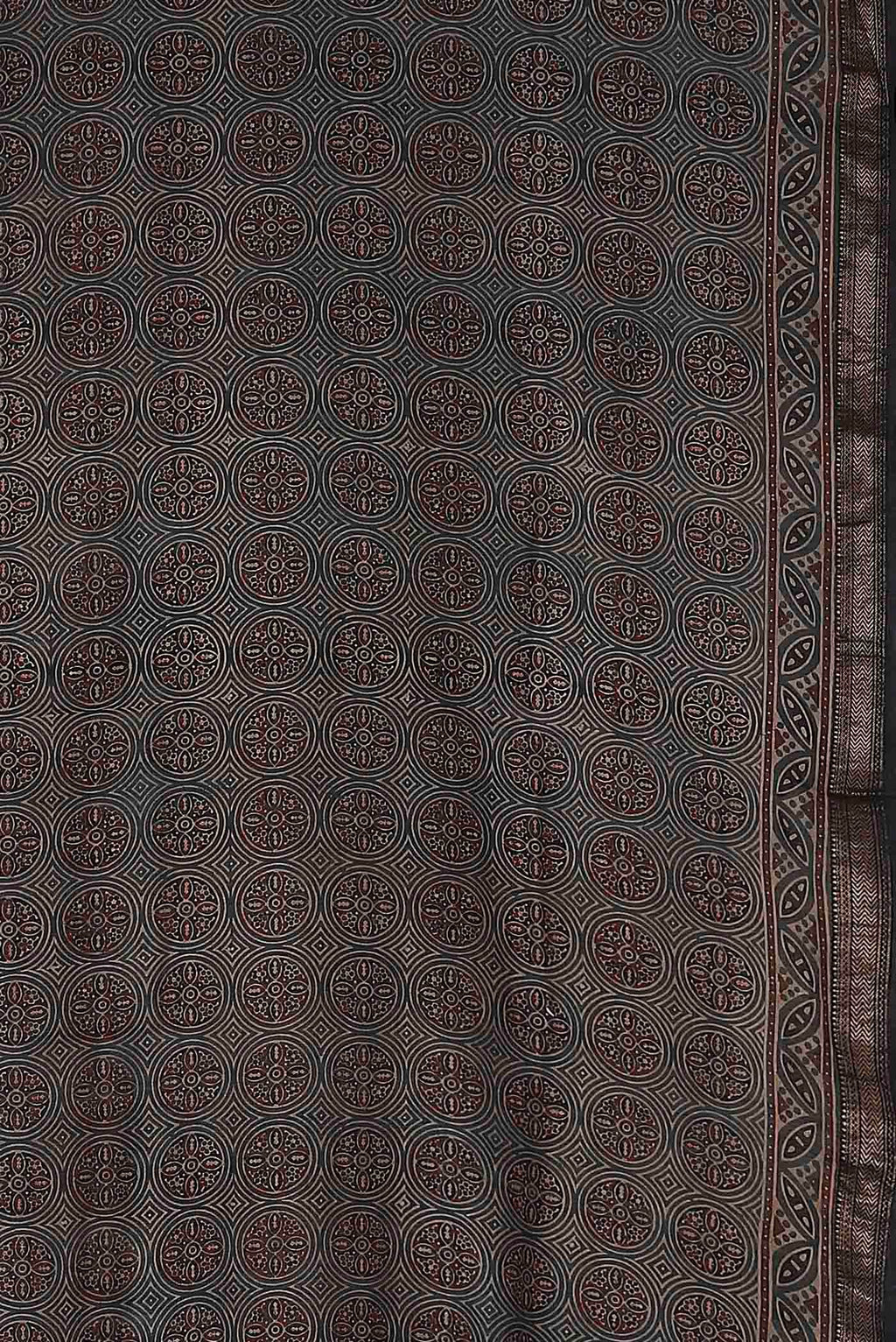 Black Maheshwari Silk Cotton Saree