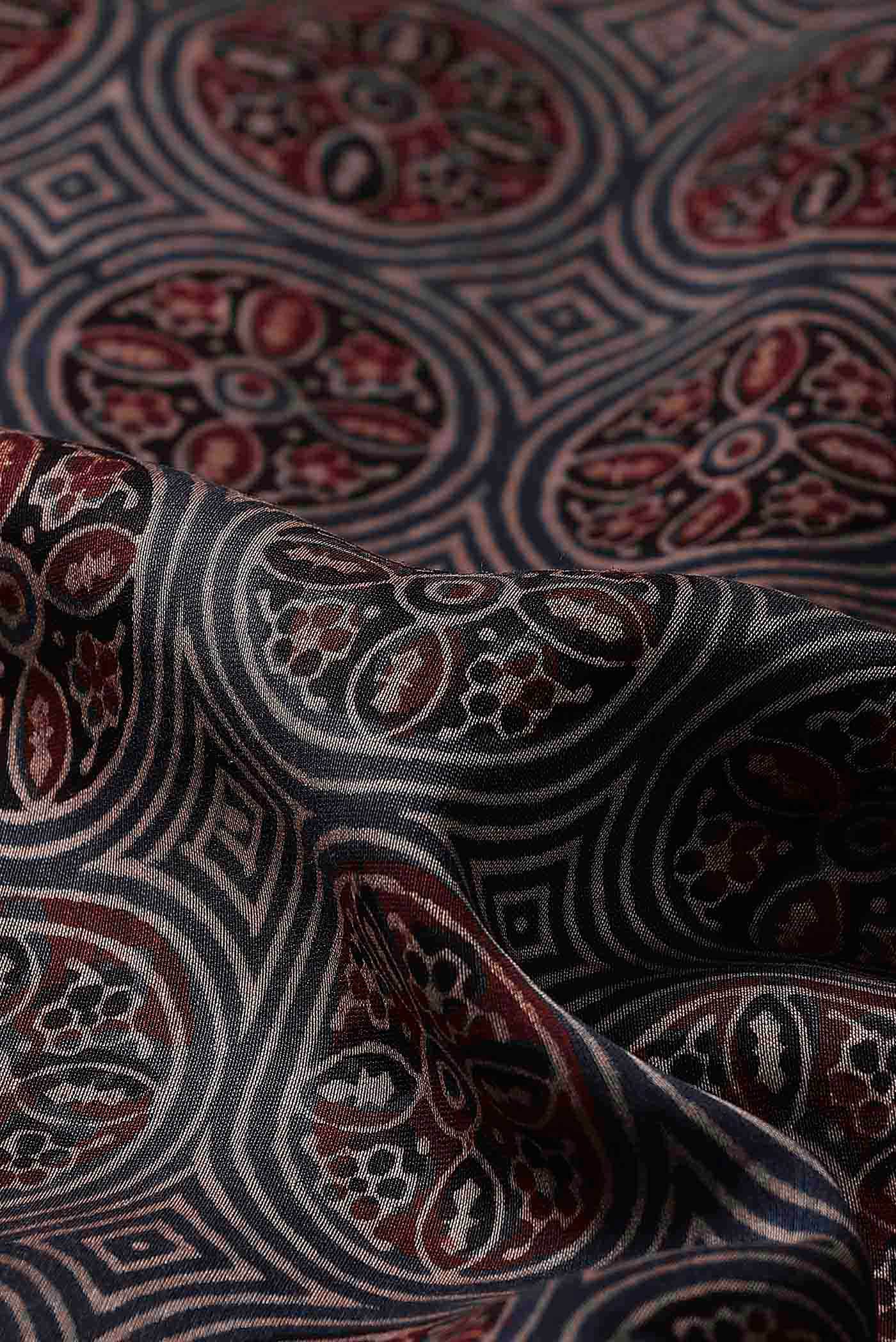 Black Maheshwari Silk Cotton Saree