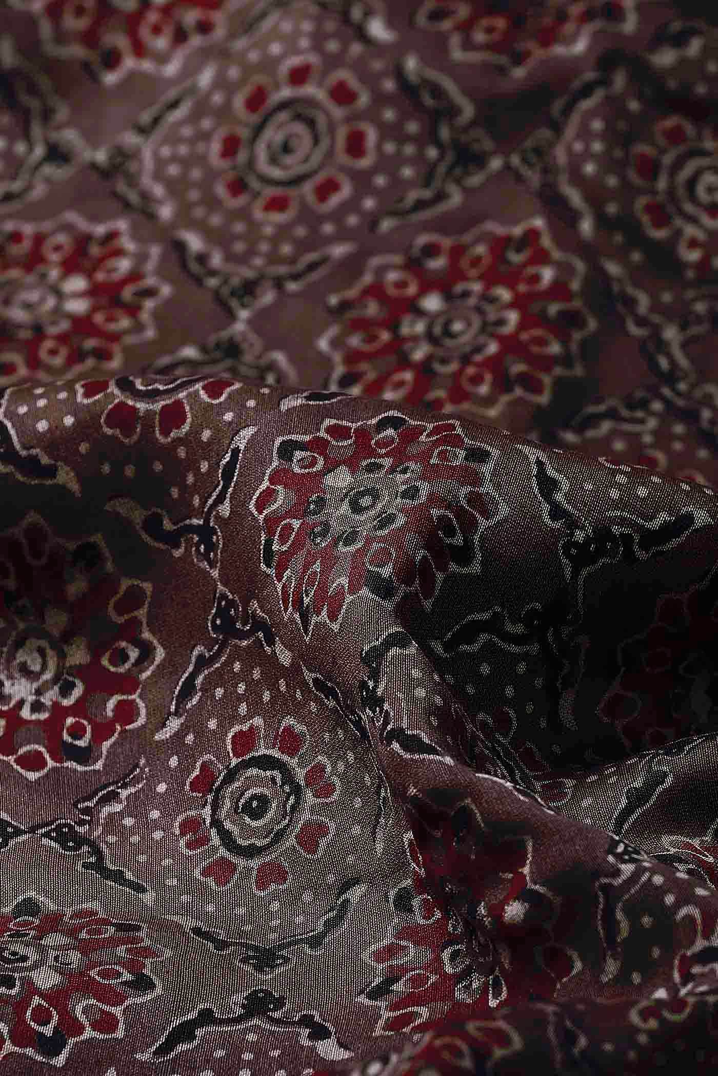 Brown Maheshwari Silk Cotton Saree