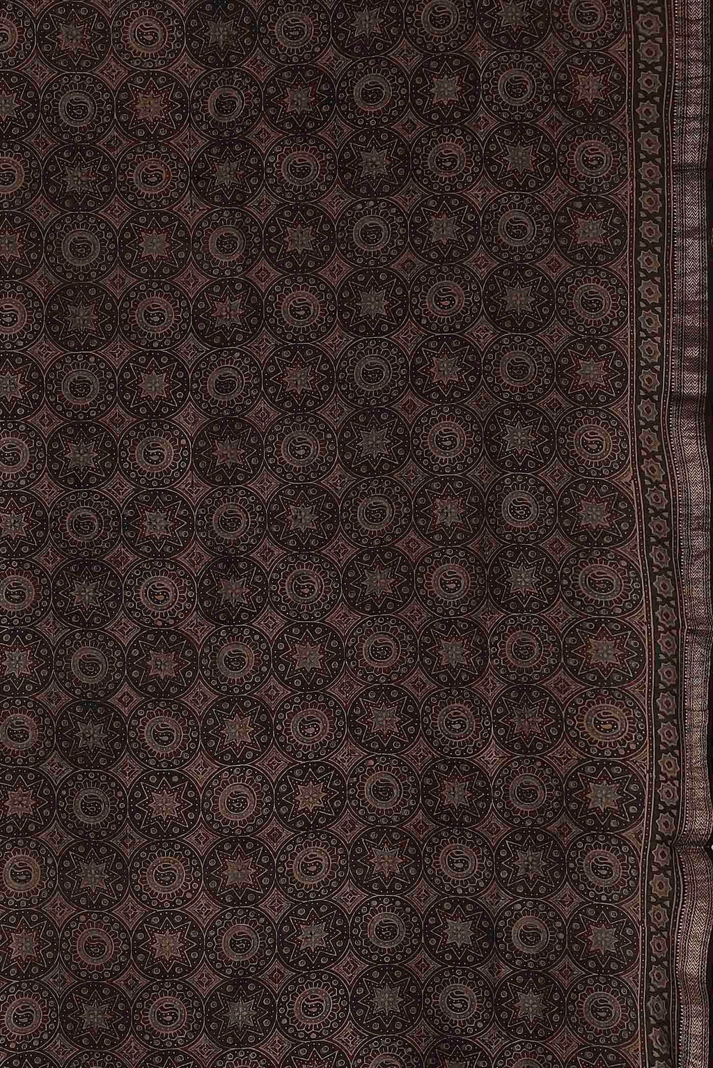 Brown Maheshwari Silk Cotton Saree