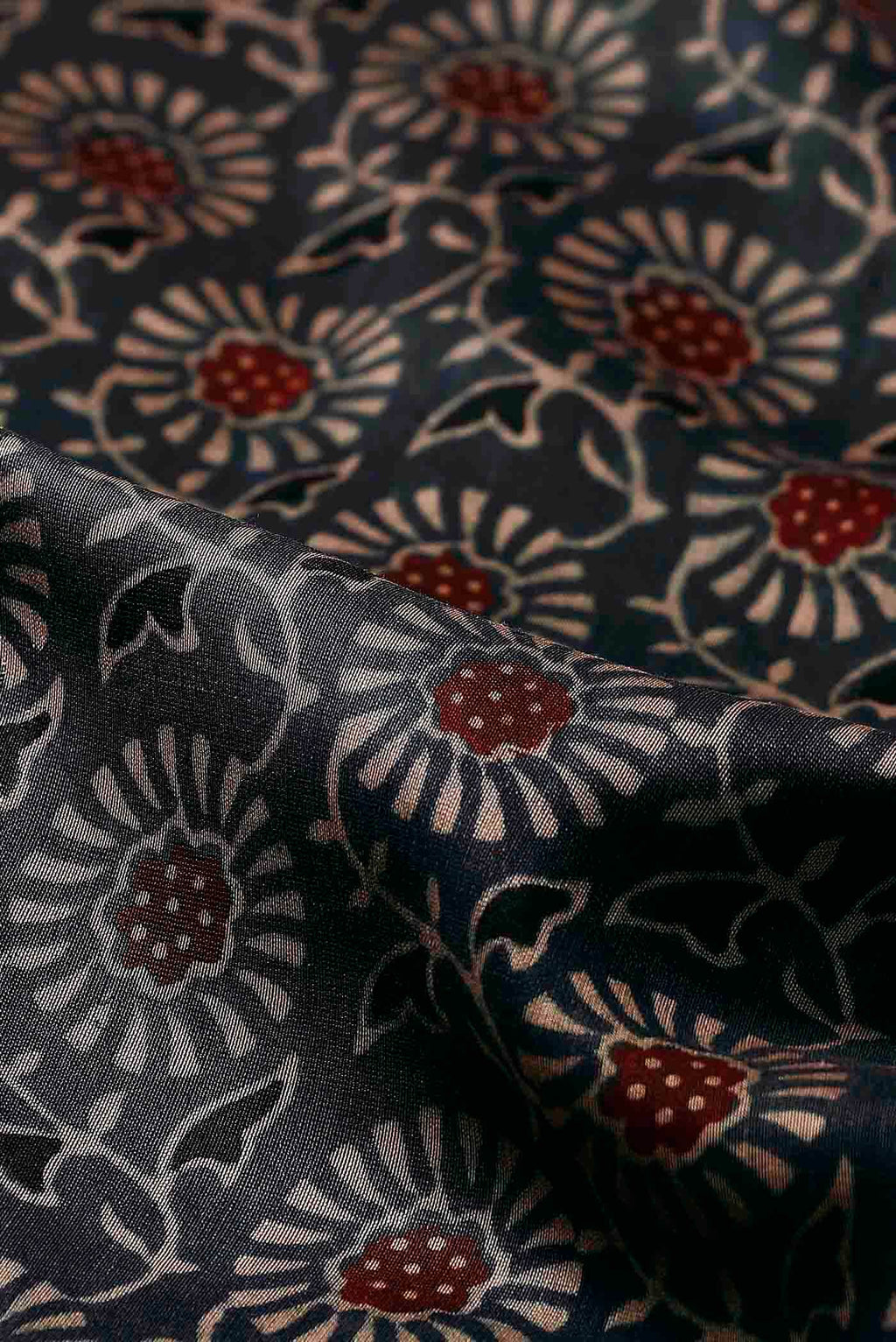 Grey Maheshwari Silk Cotton Saree