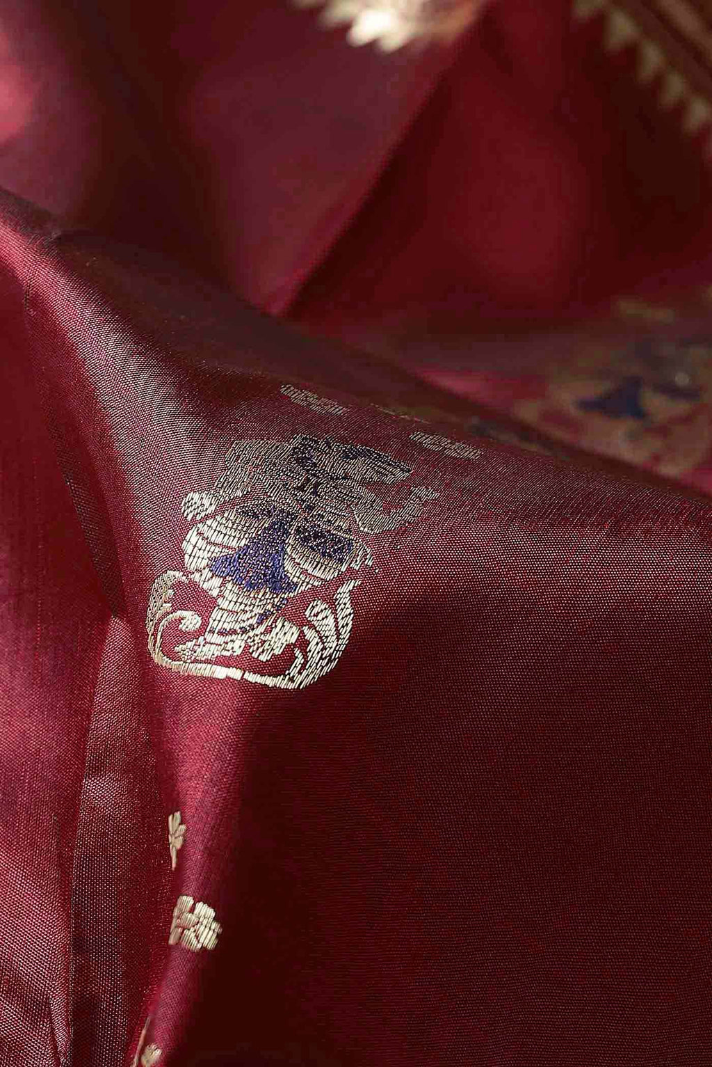Maroon Baluchari Silk Saree