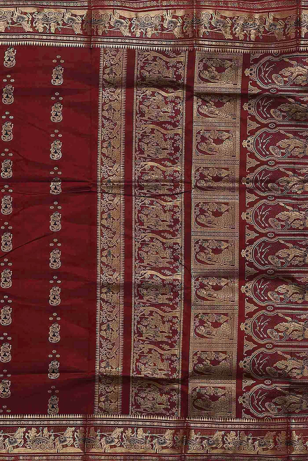 Maroon Baluchari Silk Saree