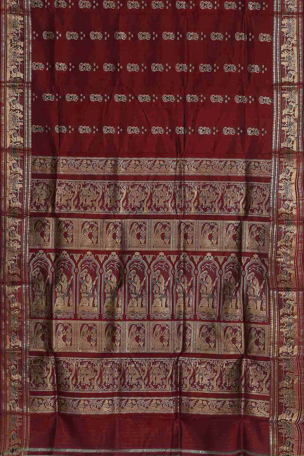 Maroon Baluchari Silk Saree