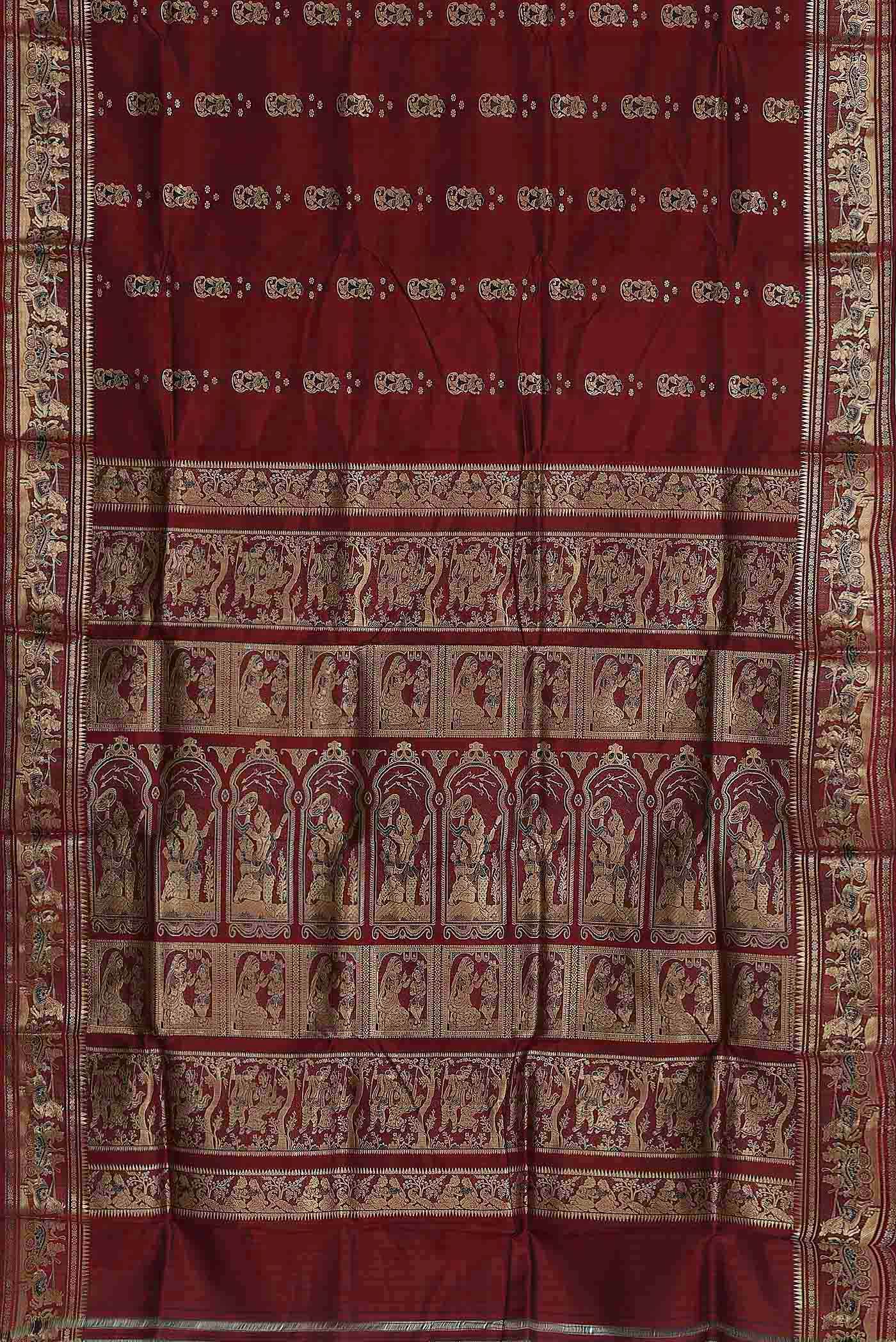 Maroon Baluchari Silk Saree