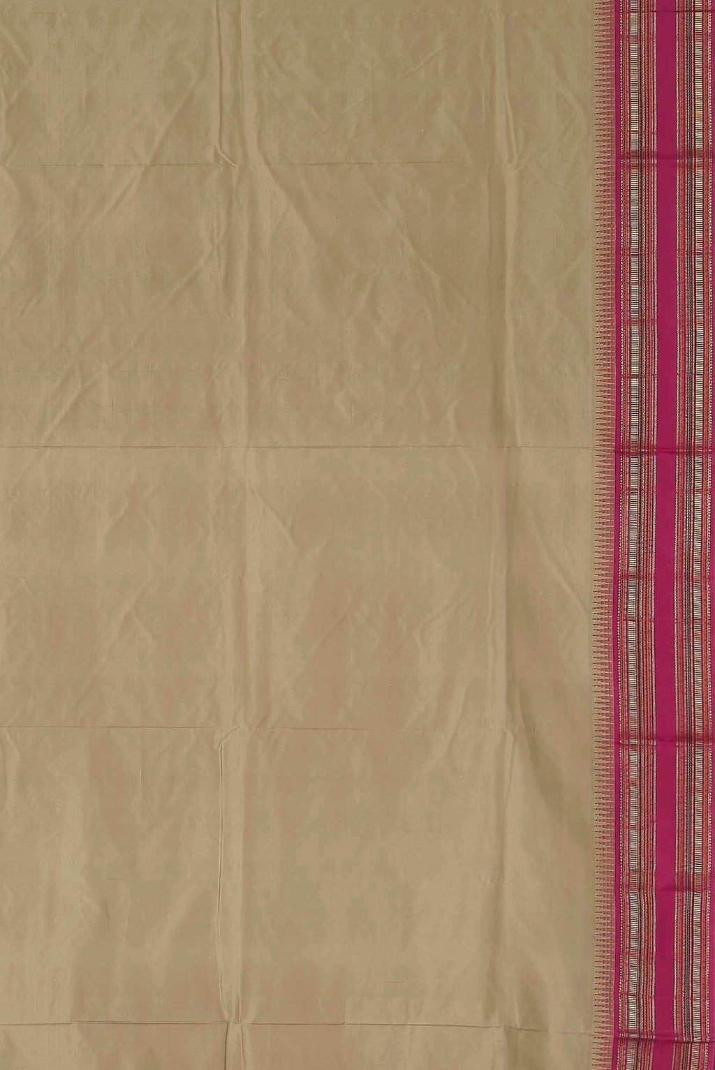 Beige Bangalore Silk Saree
