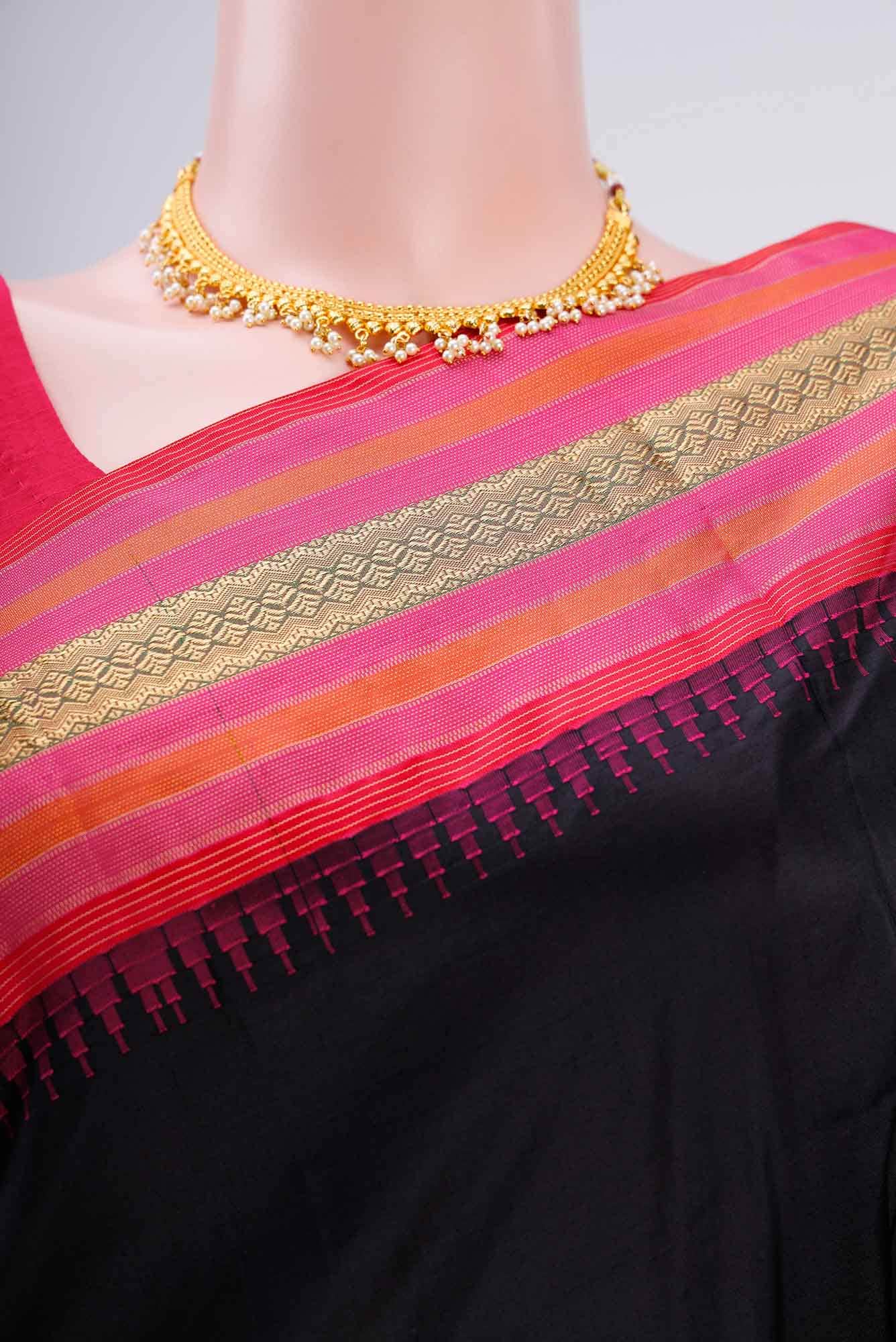 Black Bangalore Silk - kadyal Saree