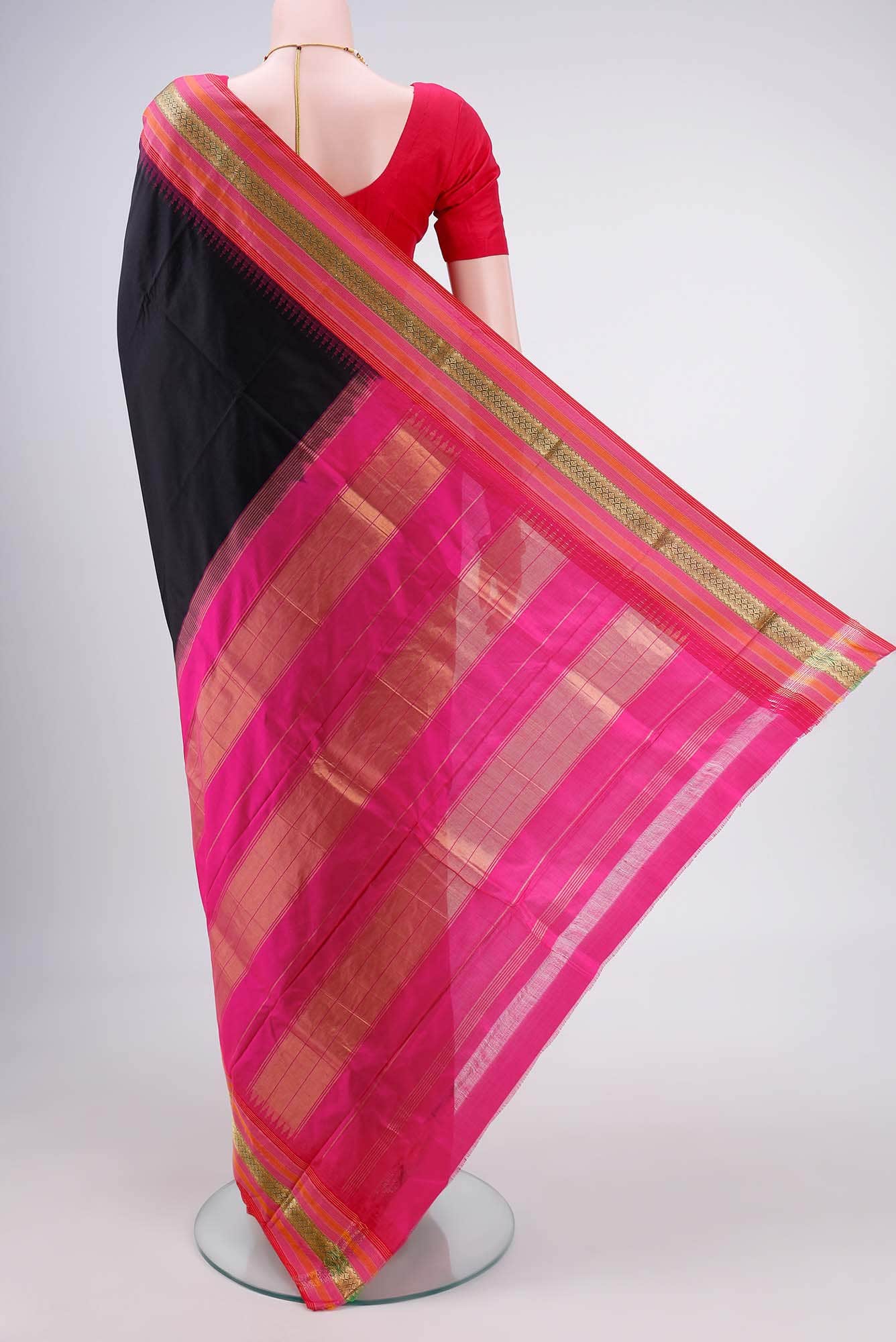 Black Bangalore Silk - kadyal Saree