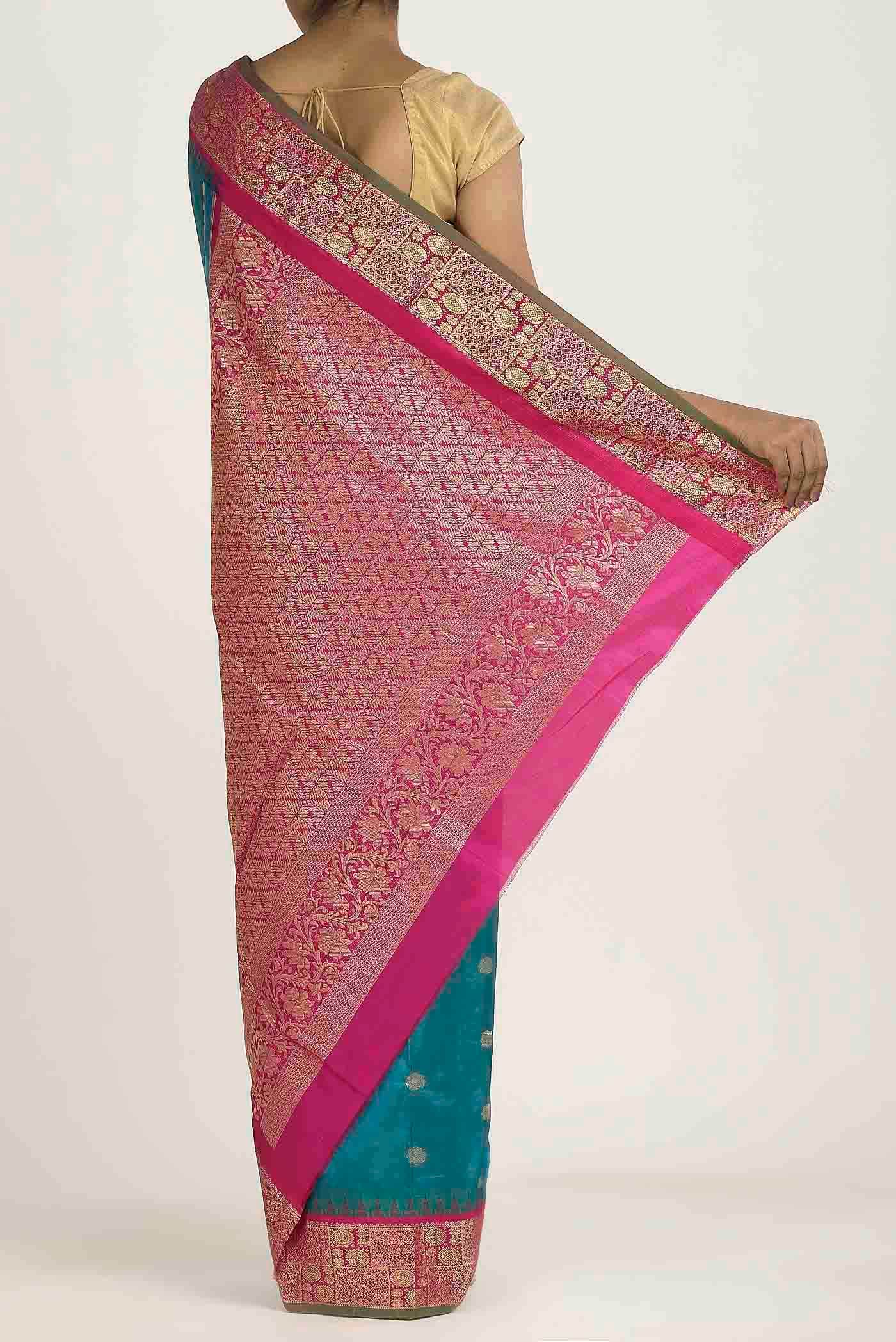 Blue Bangalore Silk Saree