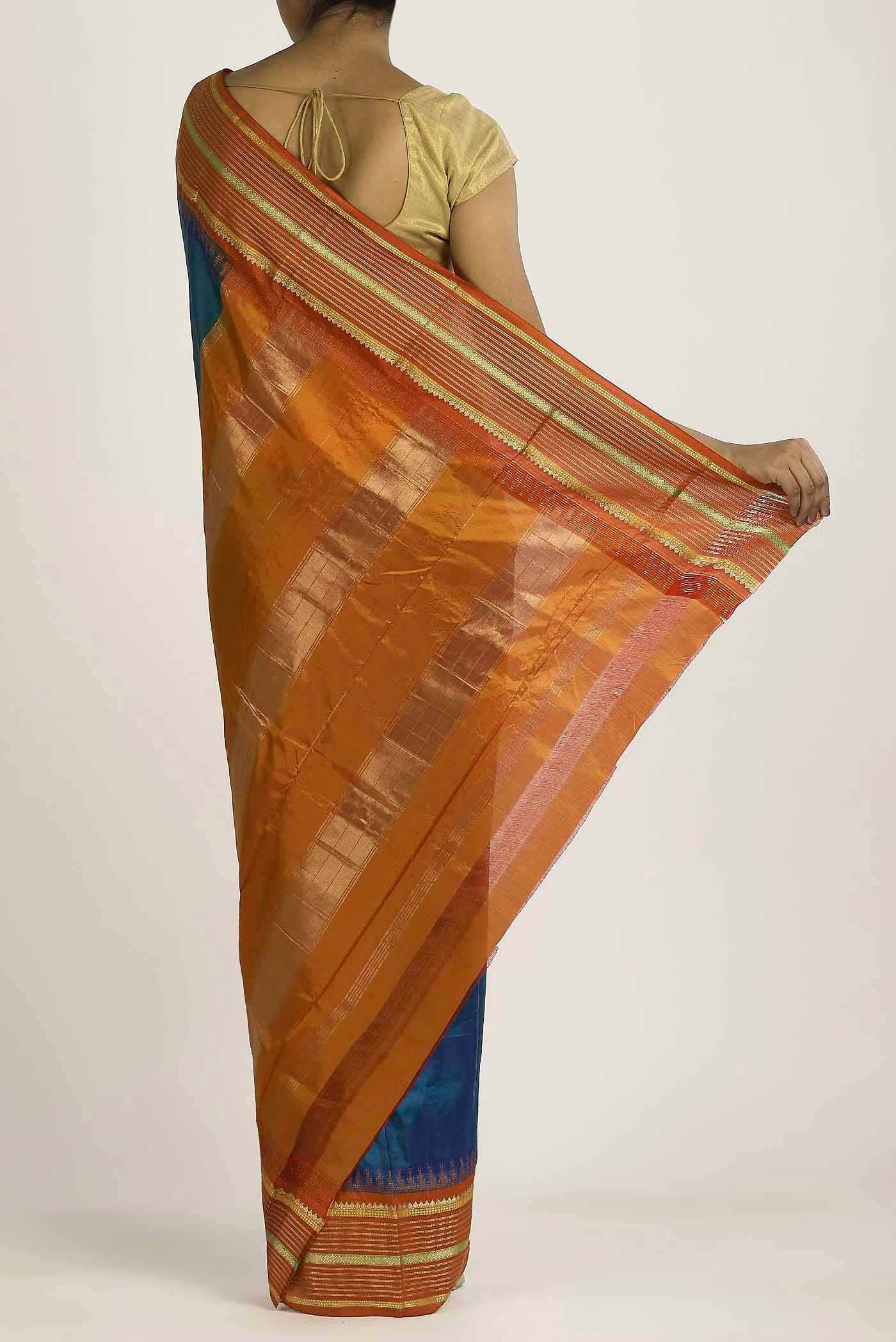 Blue Bangalore Silk Saree