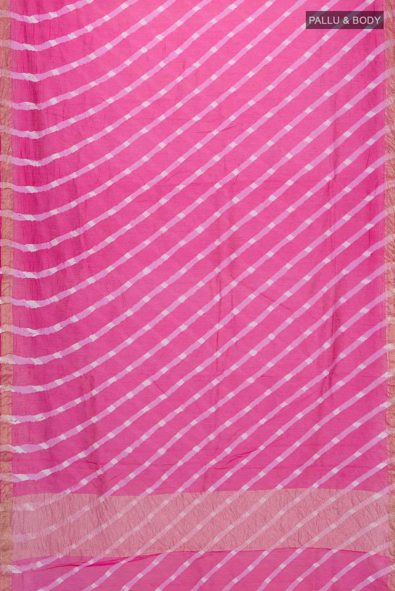 Rose pink Chanderi Silk Cotton Saree