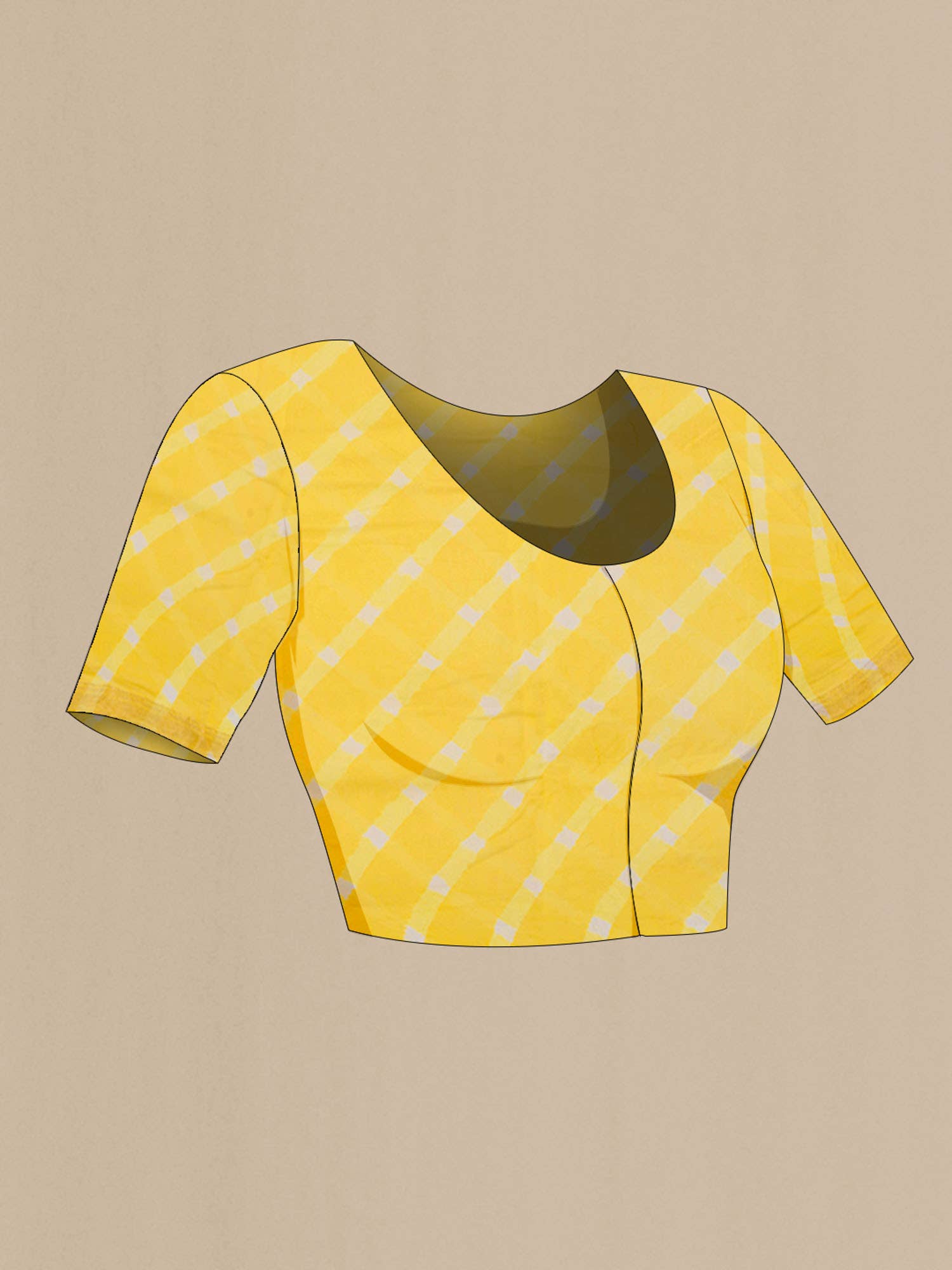 Lemon Yellow Chanderi Silk Cotton Saree