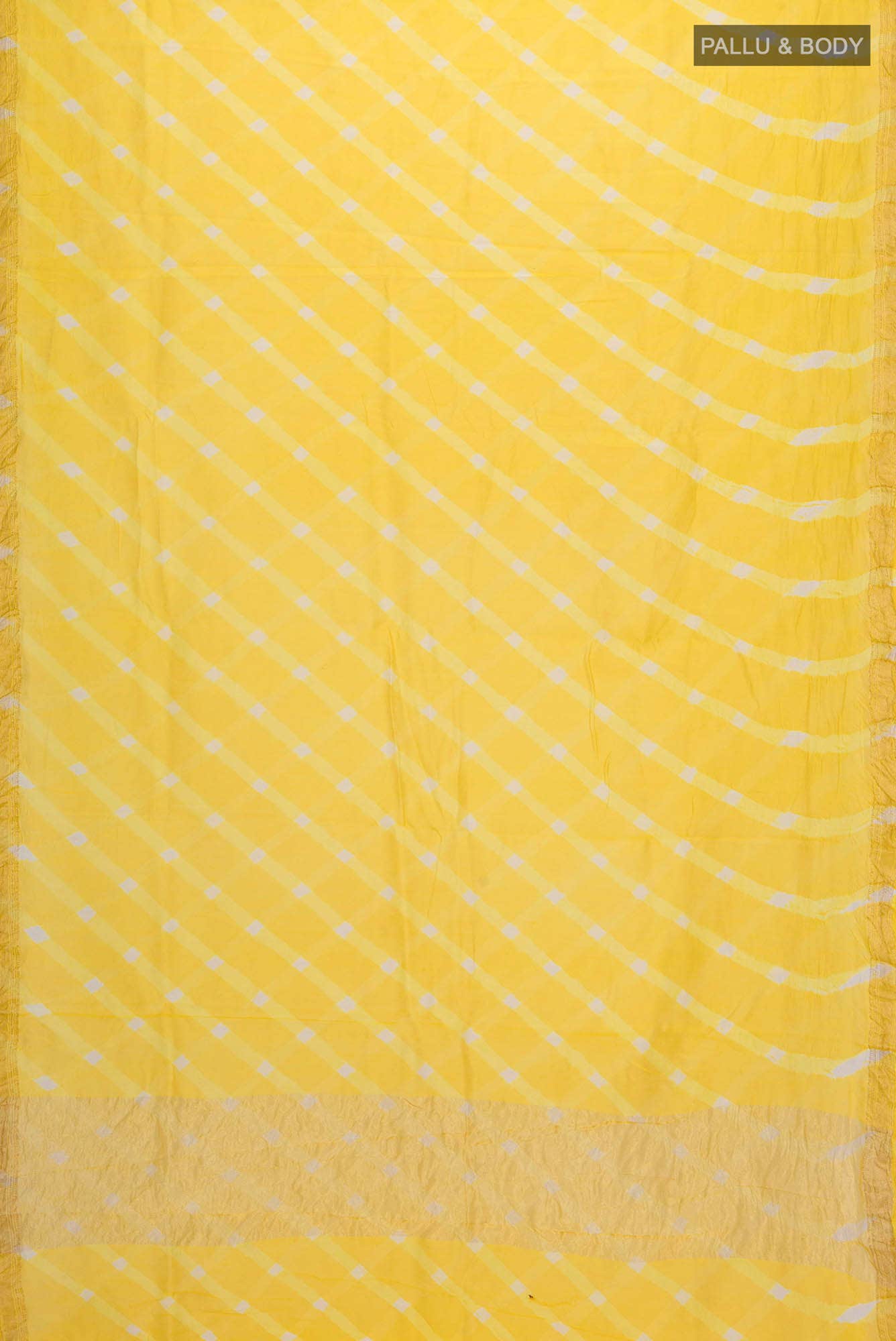 Lemon Yellow Chanderi Silk Cotton Saree