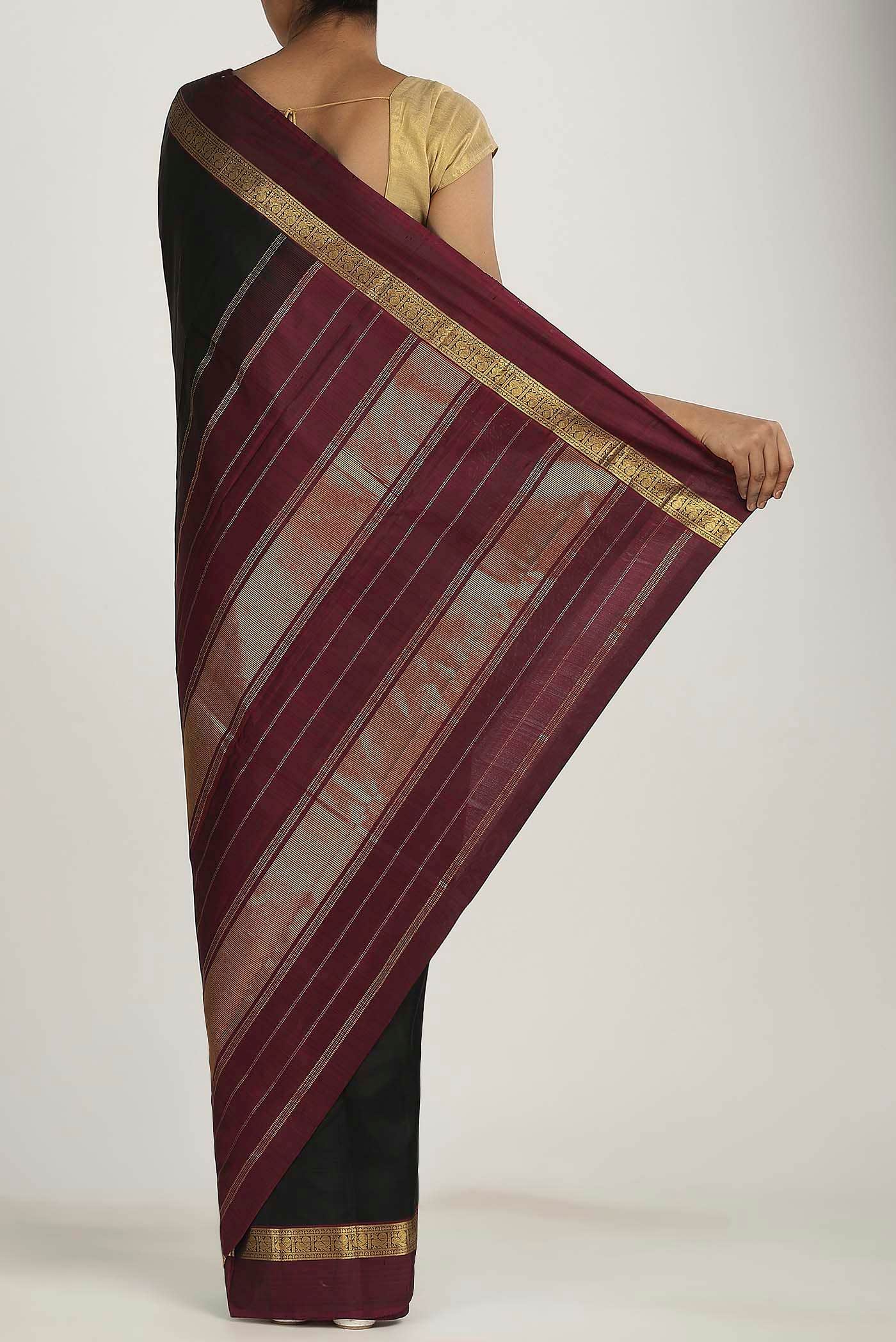 Black Kanchipuram Silk Saree