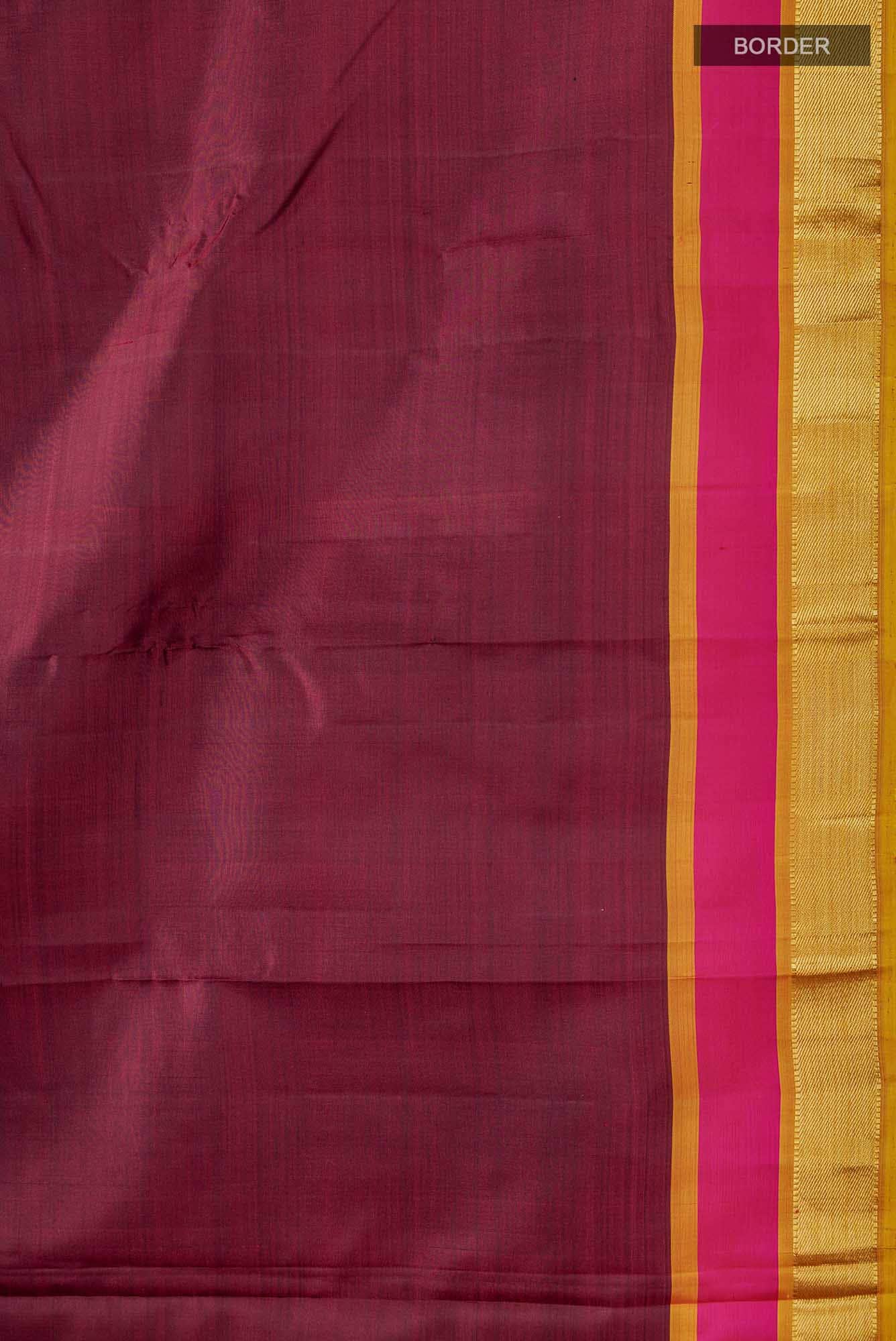 Maroon Kanchipuram Silk Saree