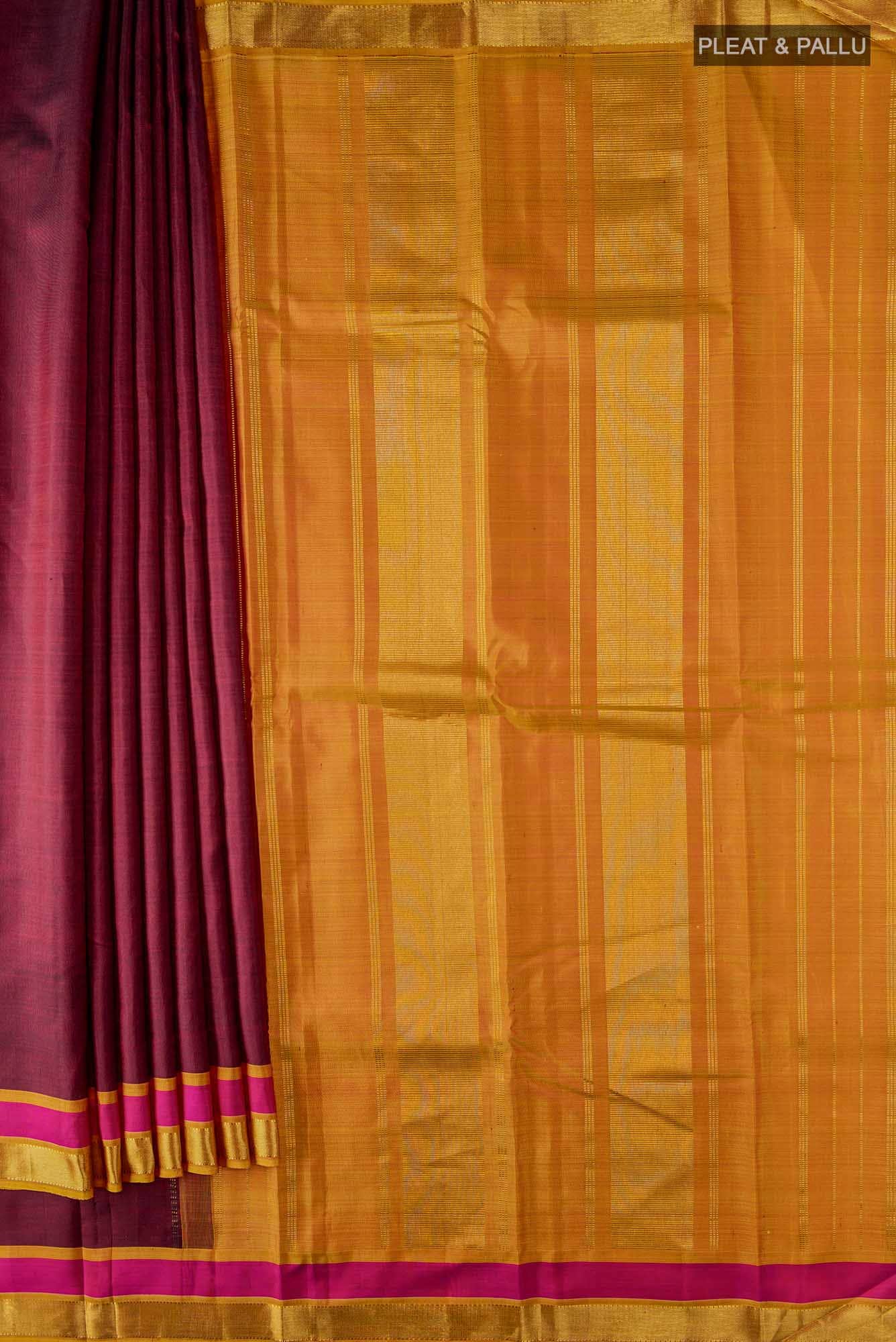 Maroon Kanchipuram Silk Saree